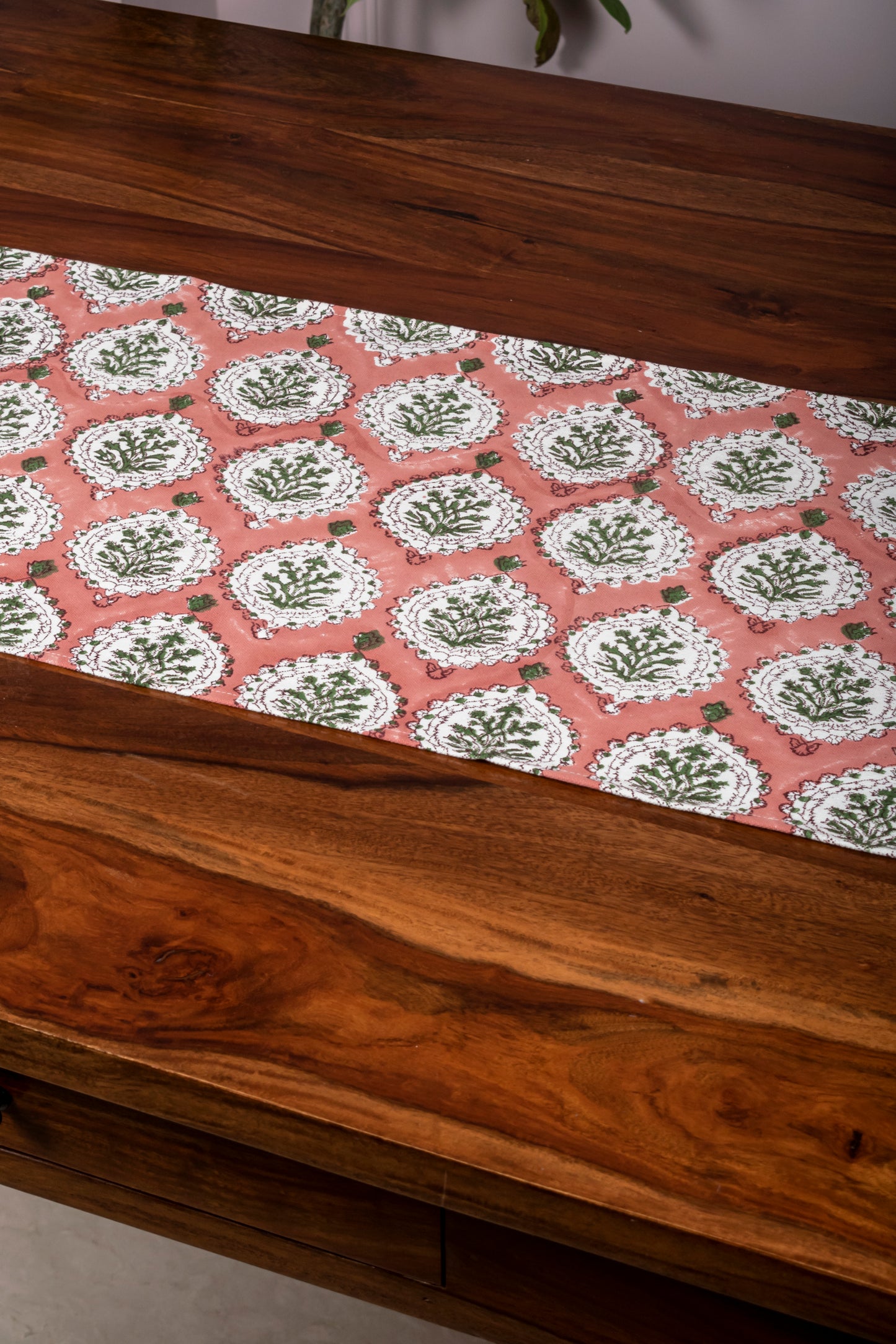 Sepal Block Printed Table Runner