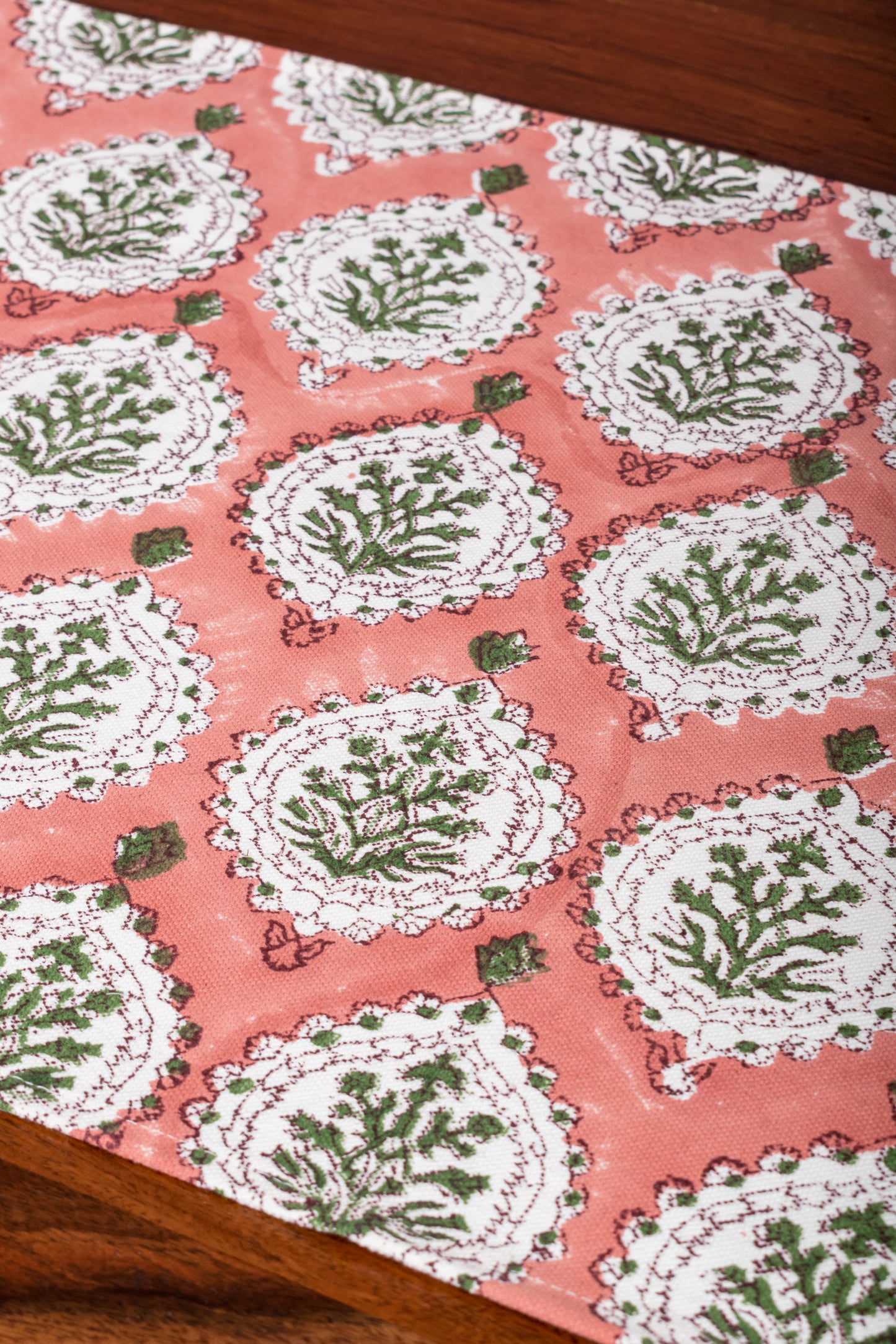 Sepal Block Printed Table Runner