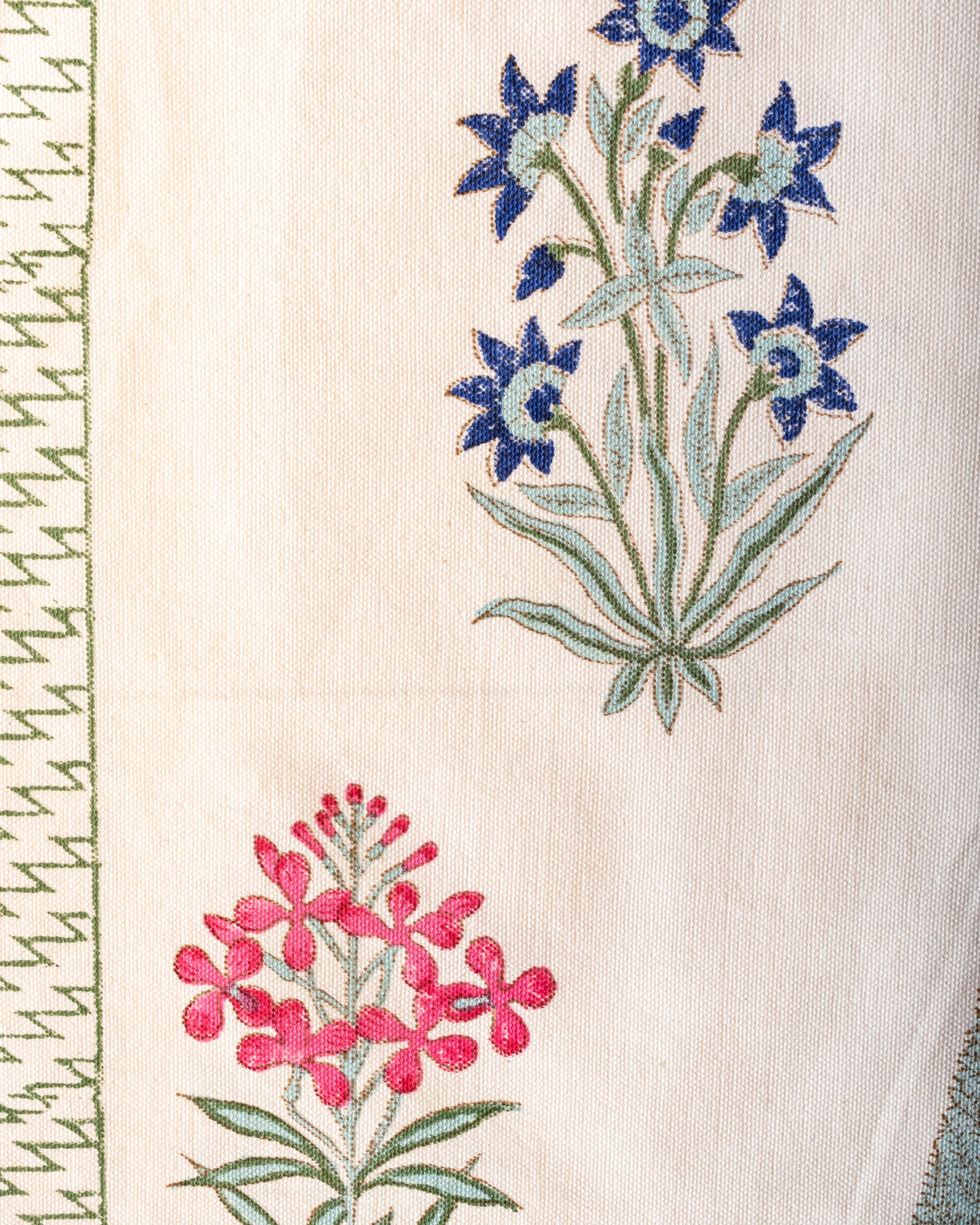 Cyclamen Block Printed Table Mats Set