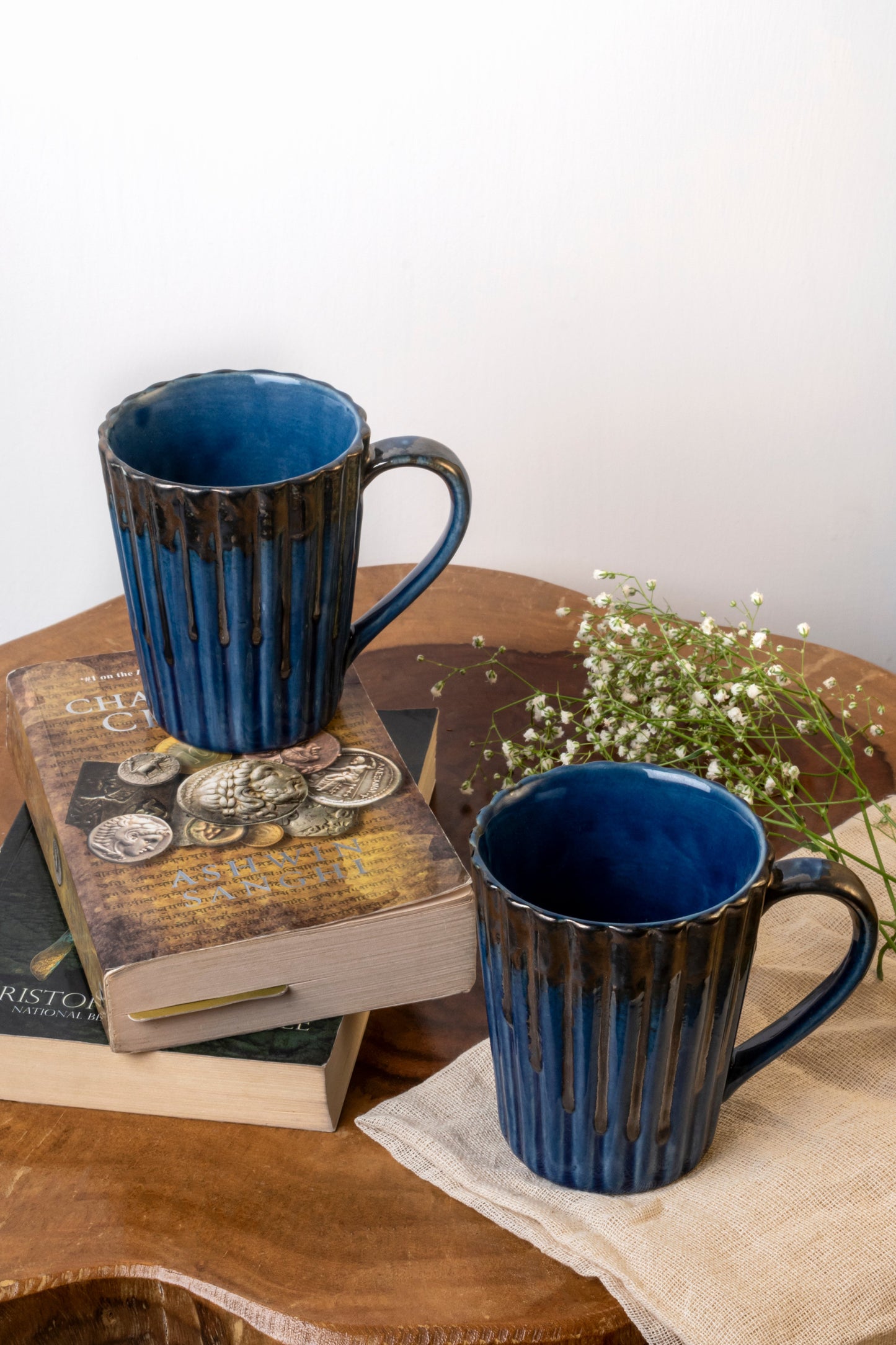 Royal Blue Ceramic Mug Set of 2