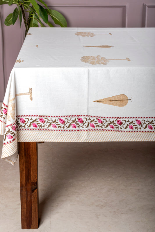Charbag Block Printed Table Cover