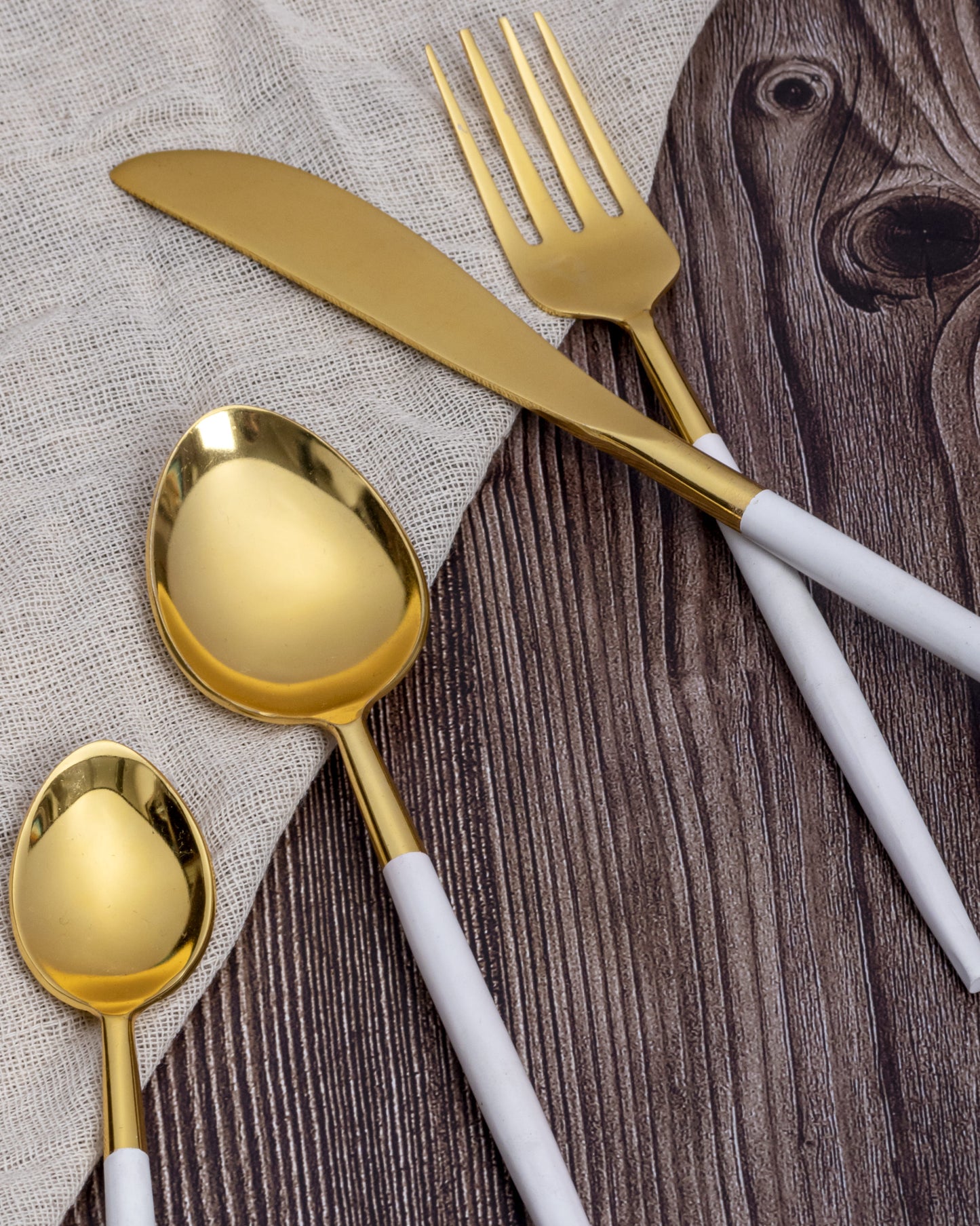 White Flatware Set of 4