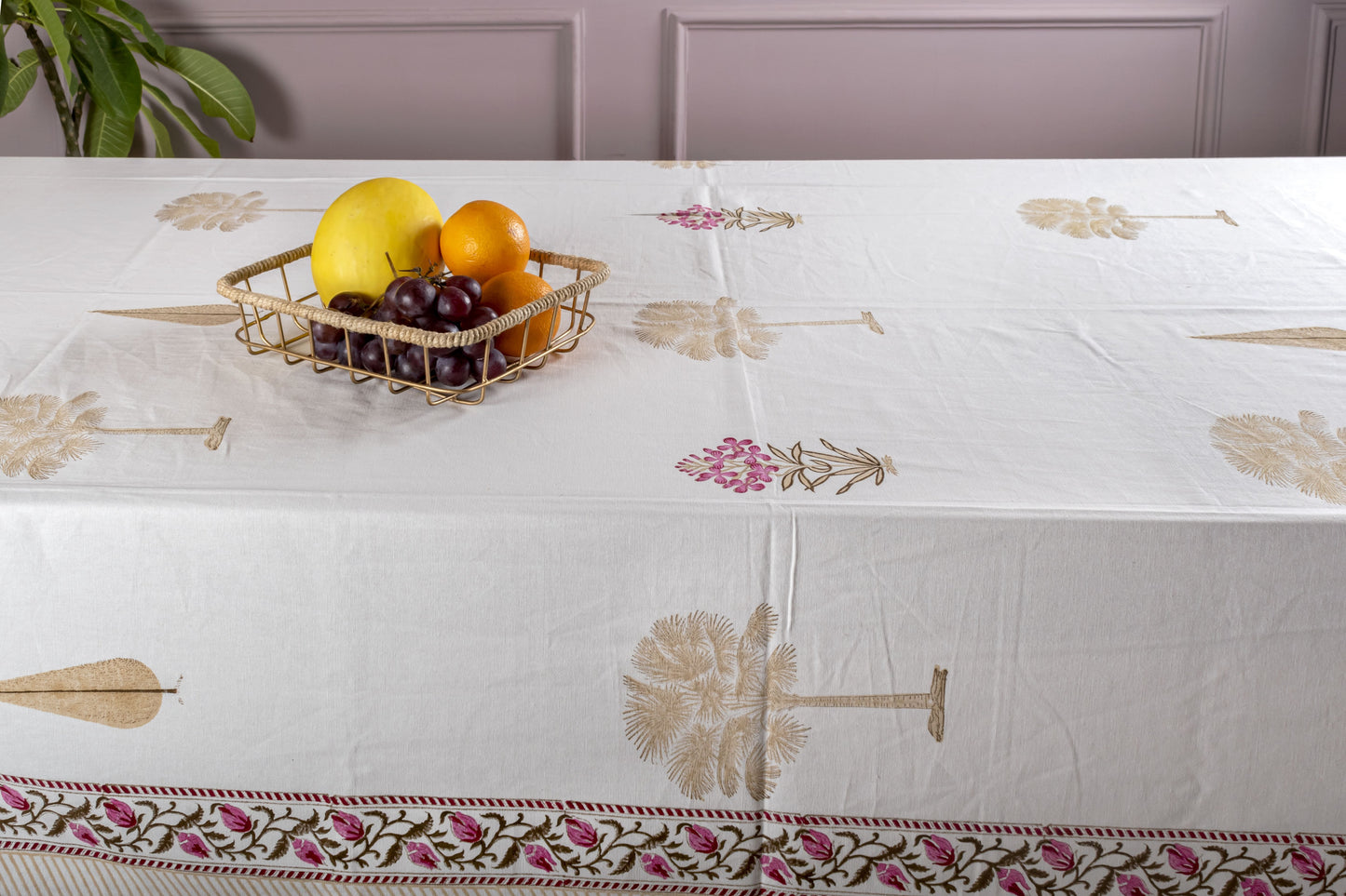 Charbag Block Printed Table Cover