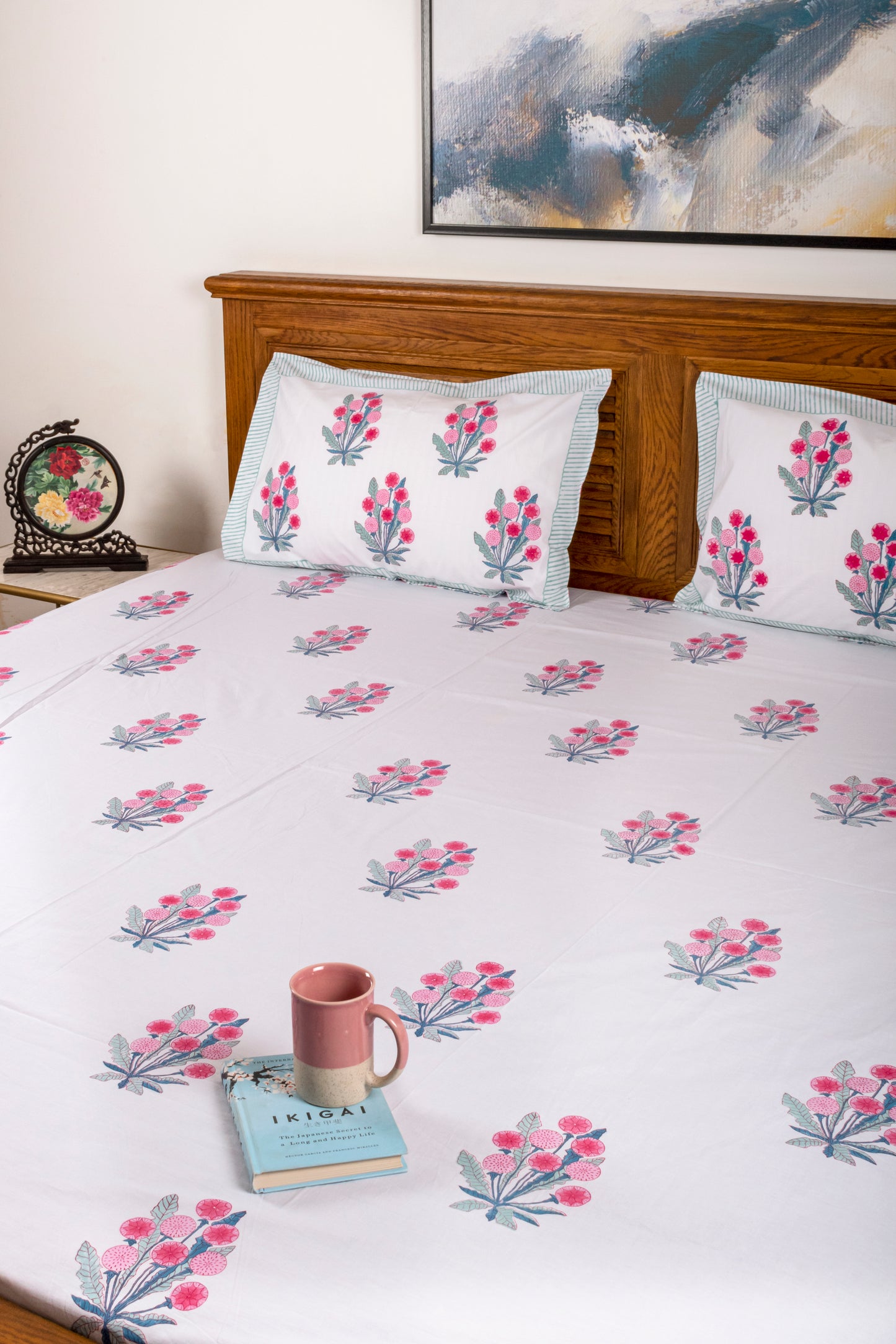 Oratorical Block Printed Bedsheet