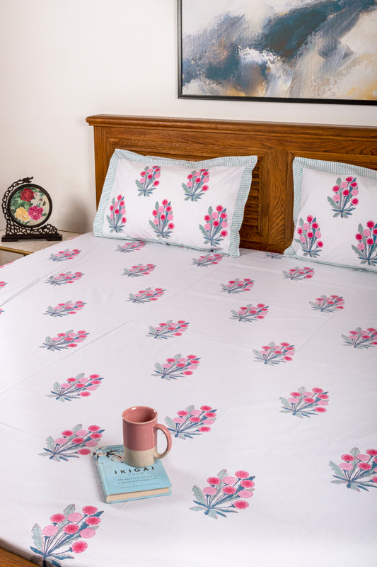 Oratorical Block Printed Bedsheet
