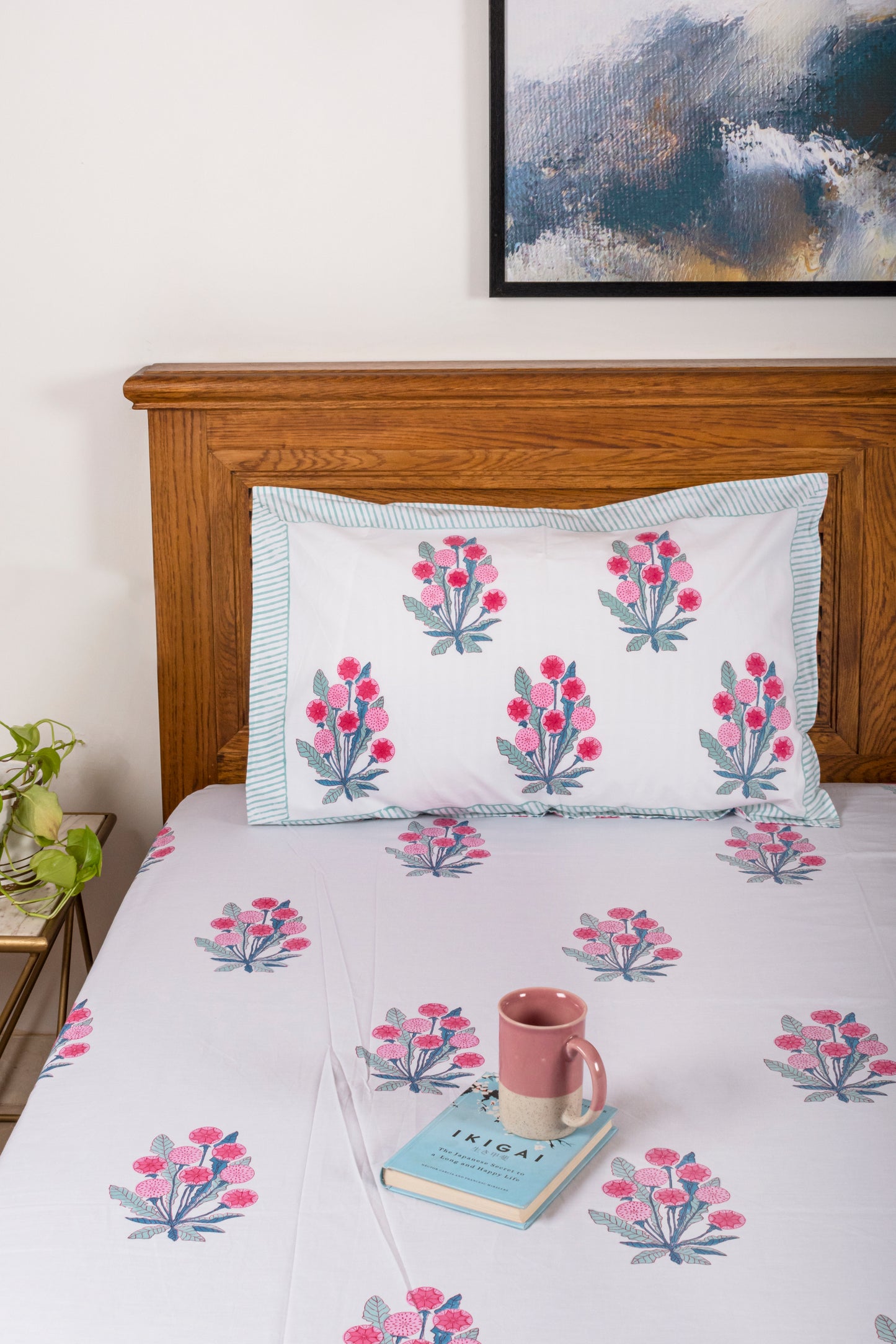 Oratorical Block Printed Bedsheet