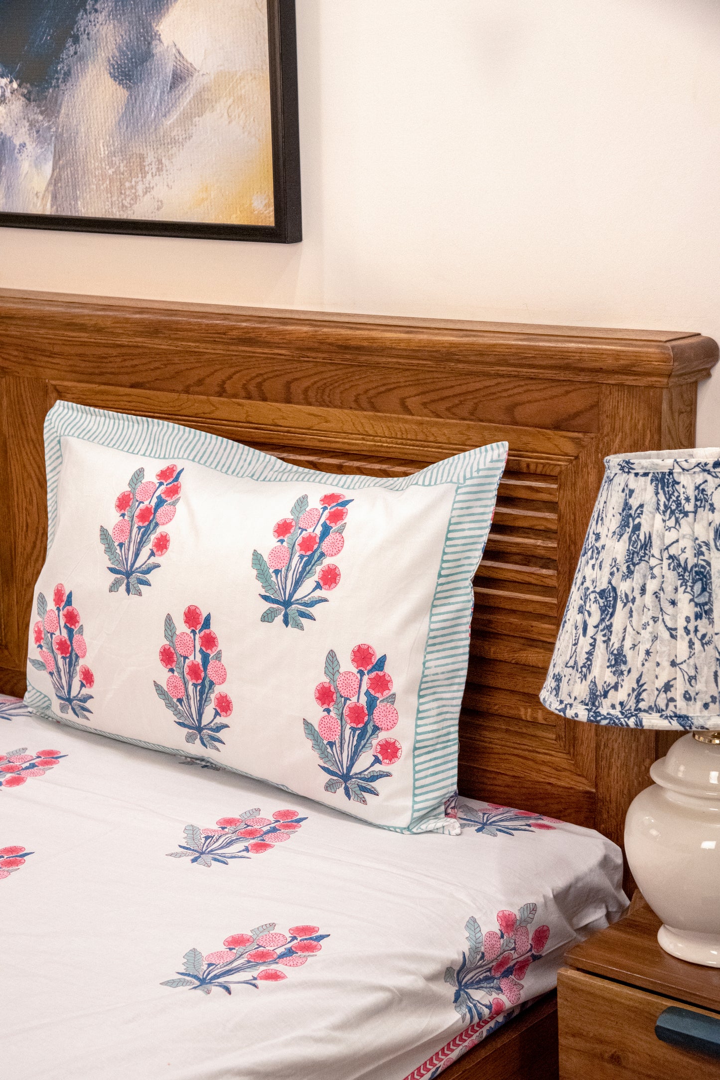 Oratorical Block Printed Bedsheet