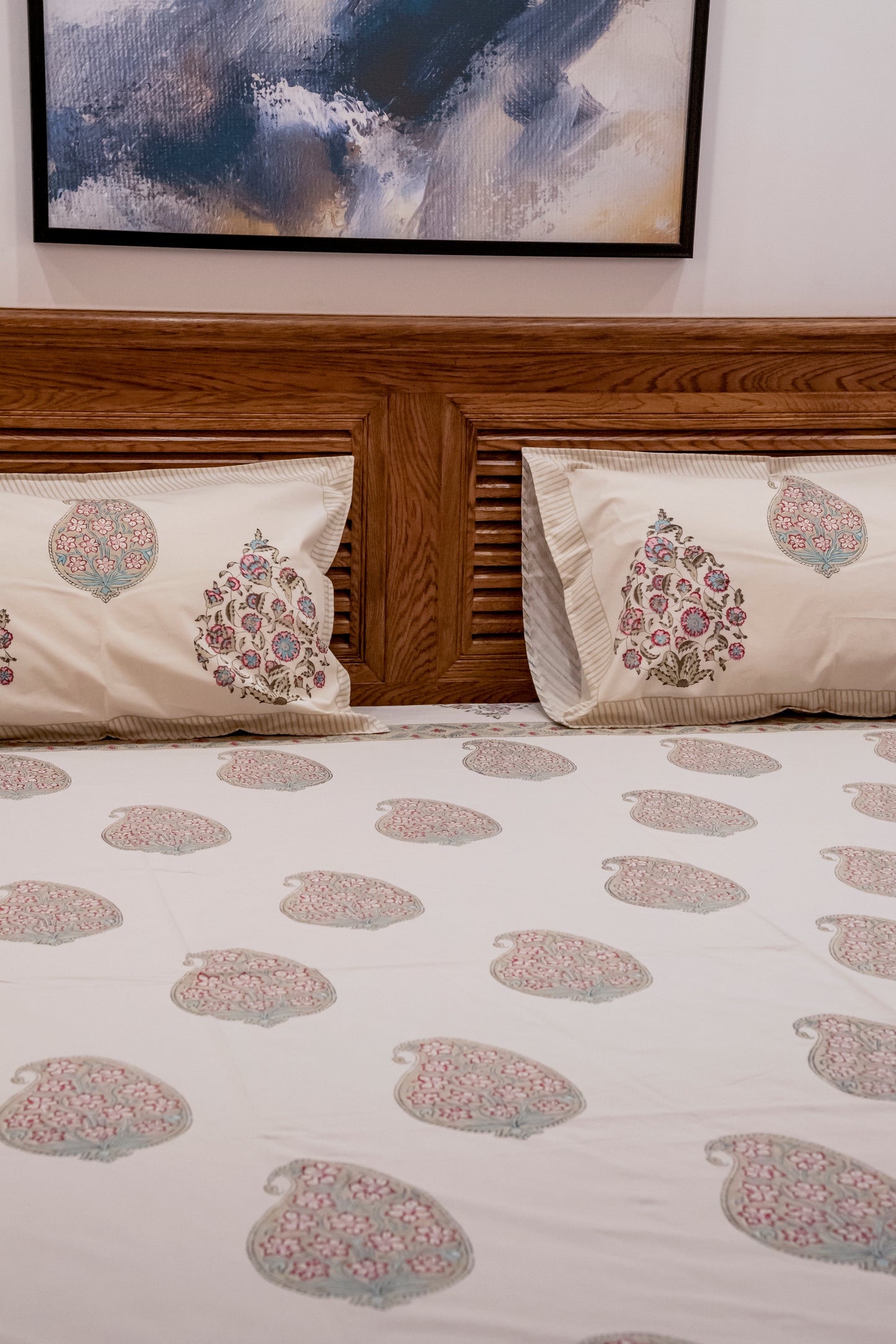 Paisley Block Printed Bedsheet