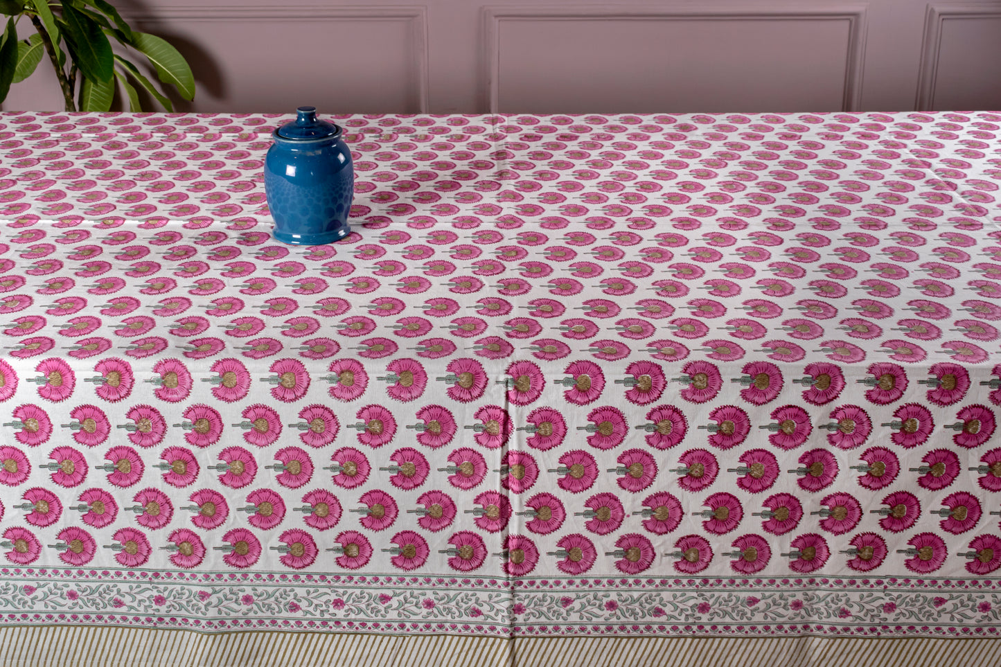 Dandelion Block Printed Table Cover