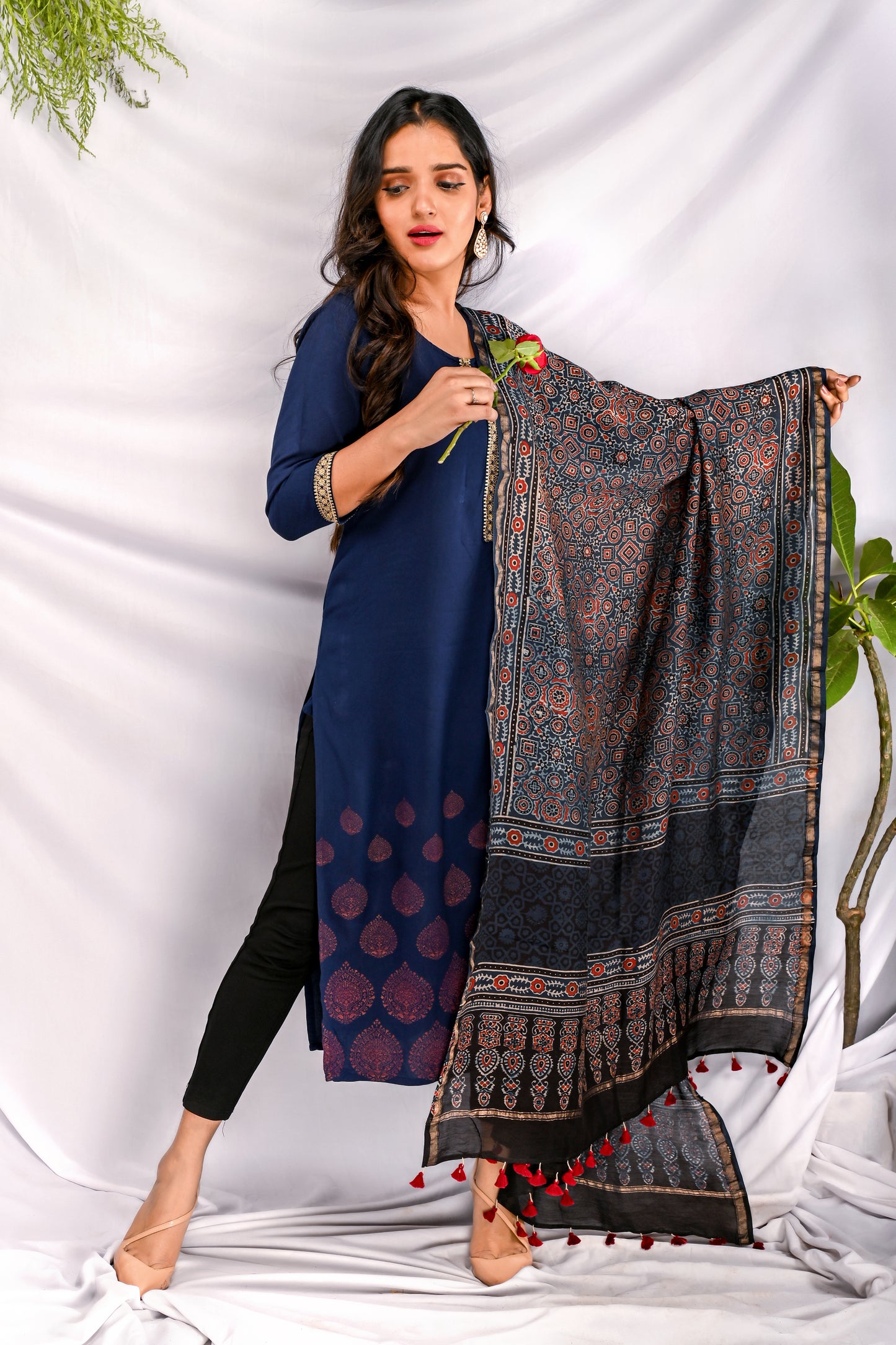 Noor Ajrakh Dupatta