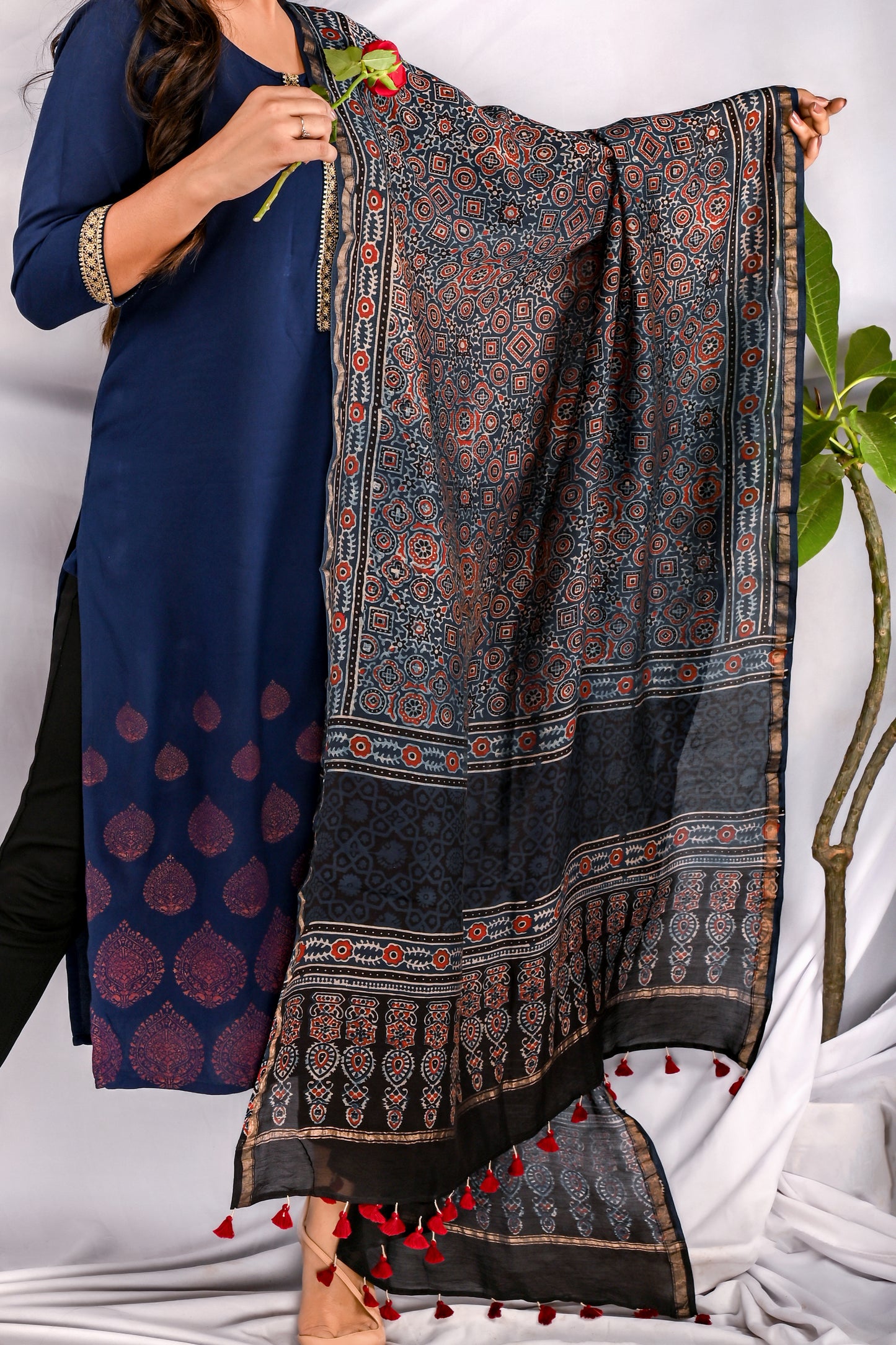 Noor Ajrakh Dupatta