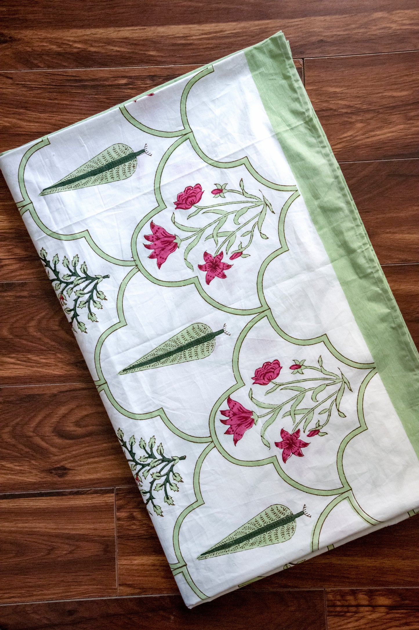Tantalizing Block Printed Bedsheet