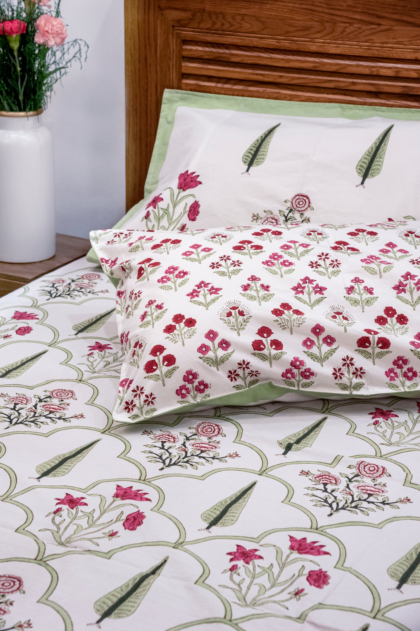Tantalizing Block Printed Bedsheet