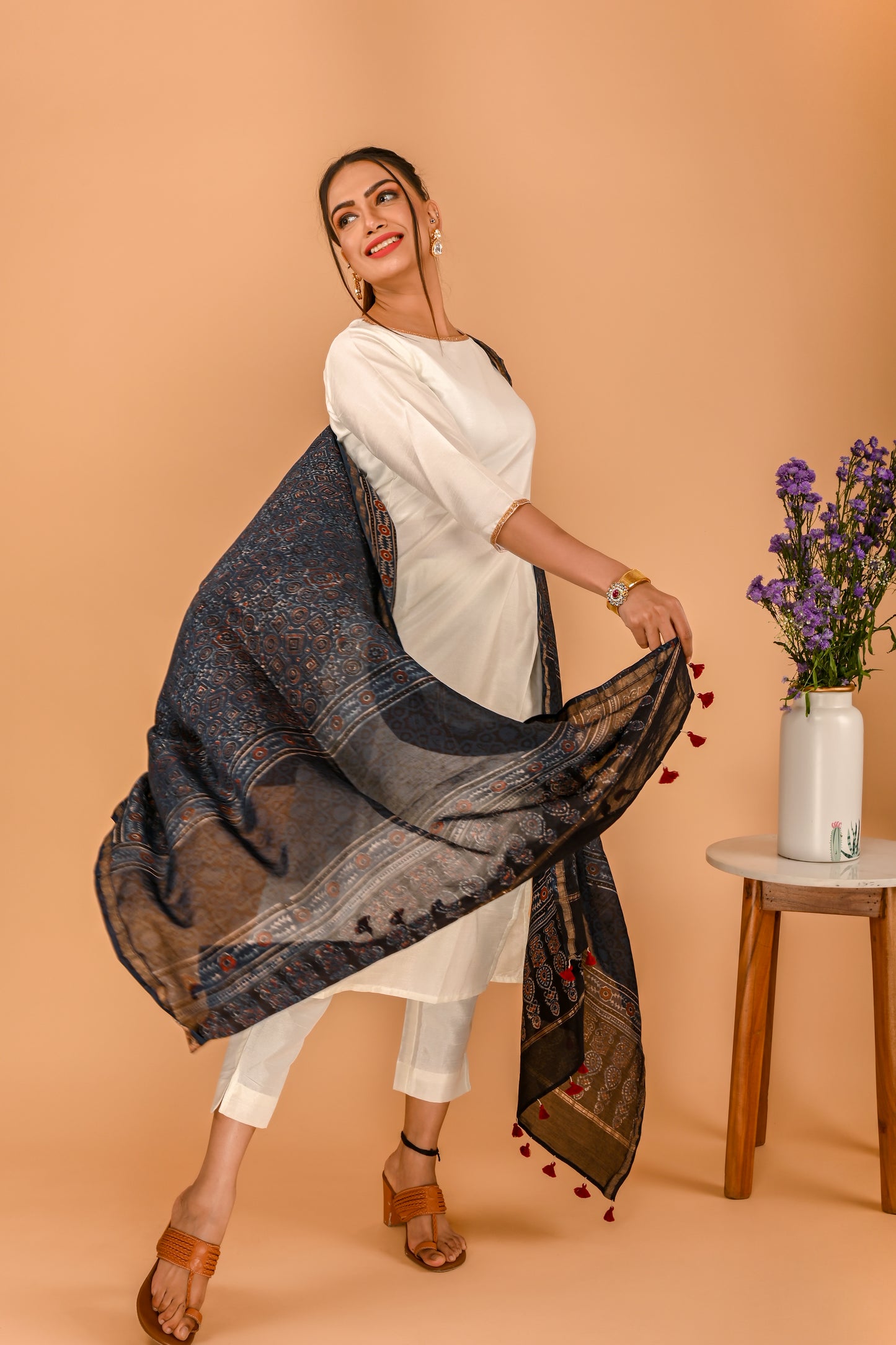 Nazakat Ajrak Dupatta