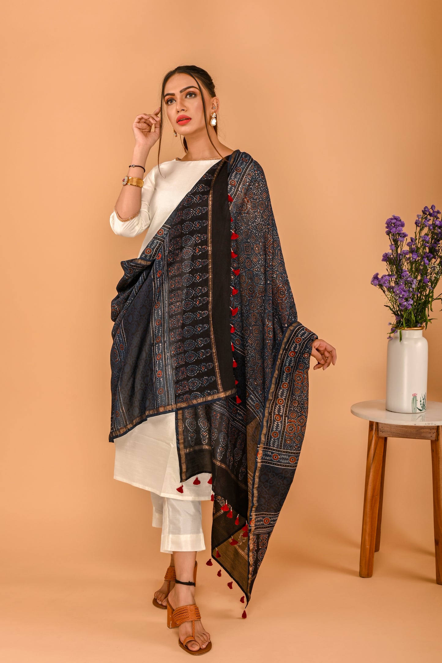 Nazakat Ajrak Dupatta