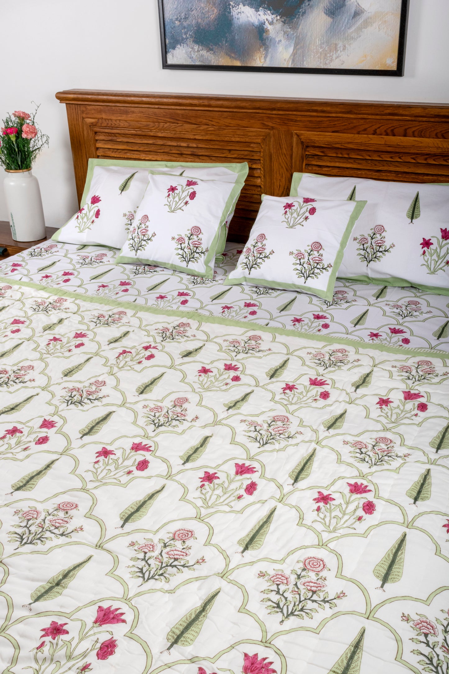 Tantalizing Block Printed Quilt