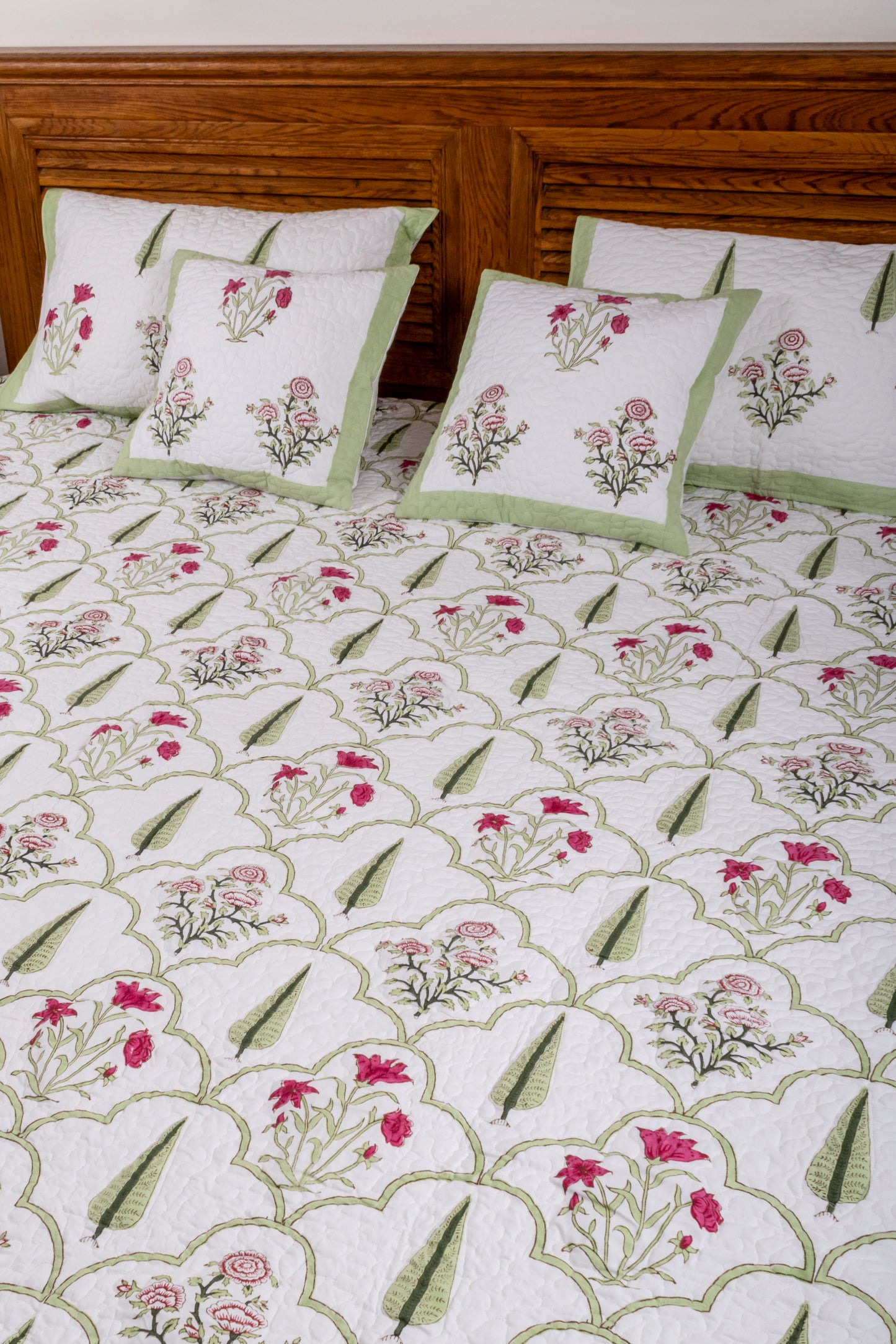 Tantalizing Block Printed Bedcover
