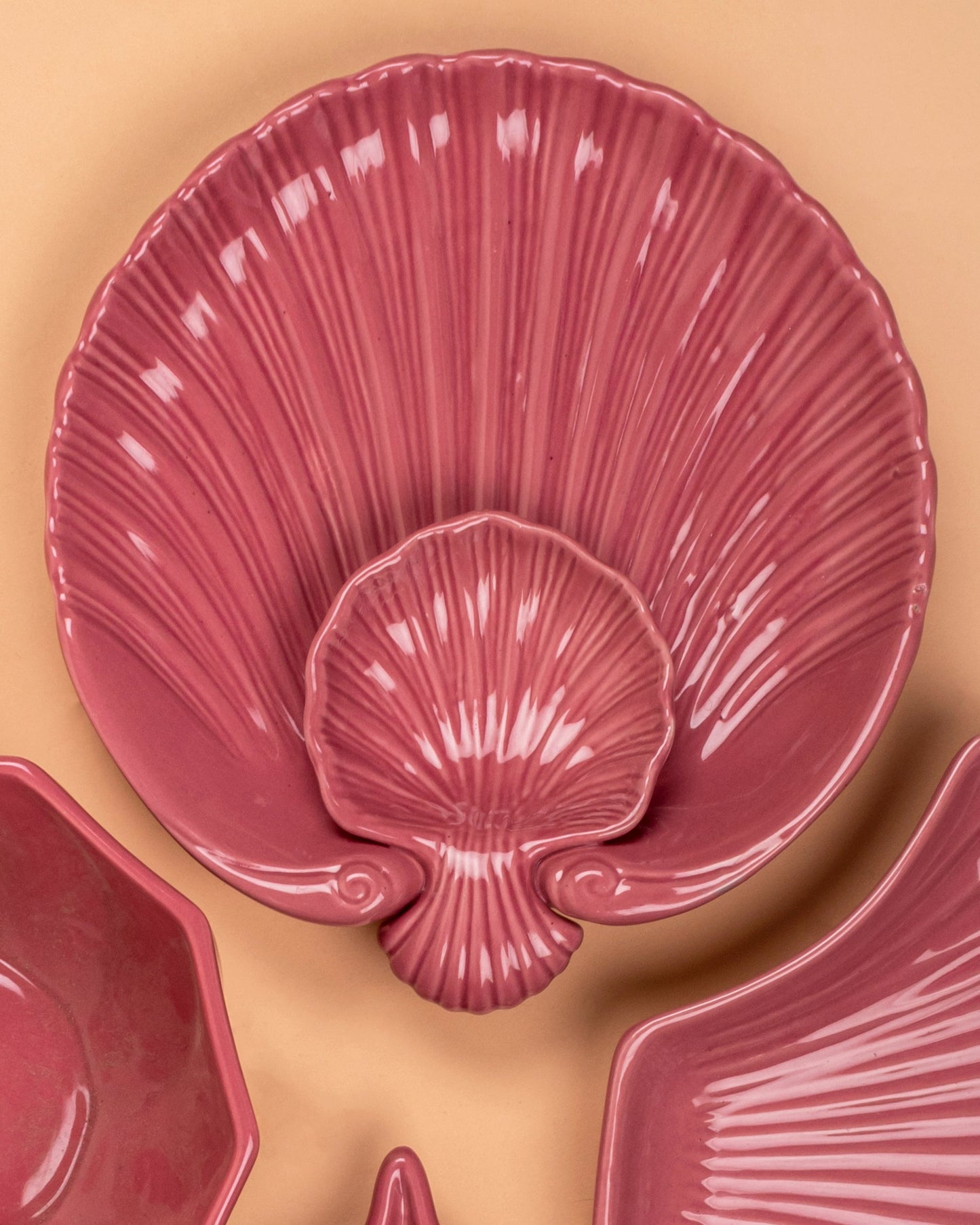 Seashell Rose Chip & Dip Platter