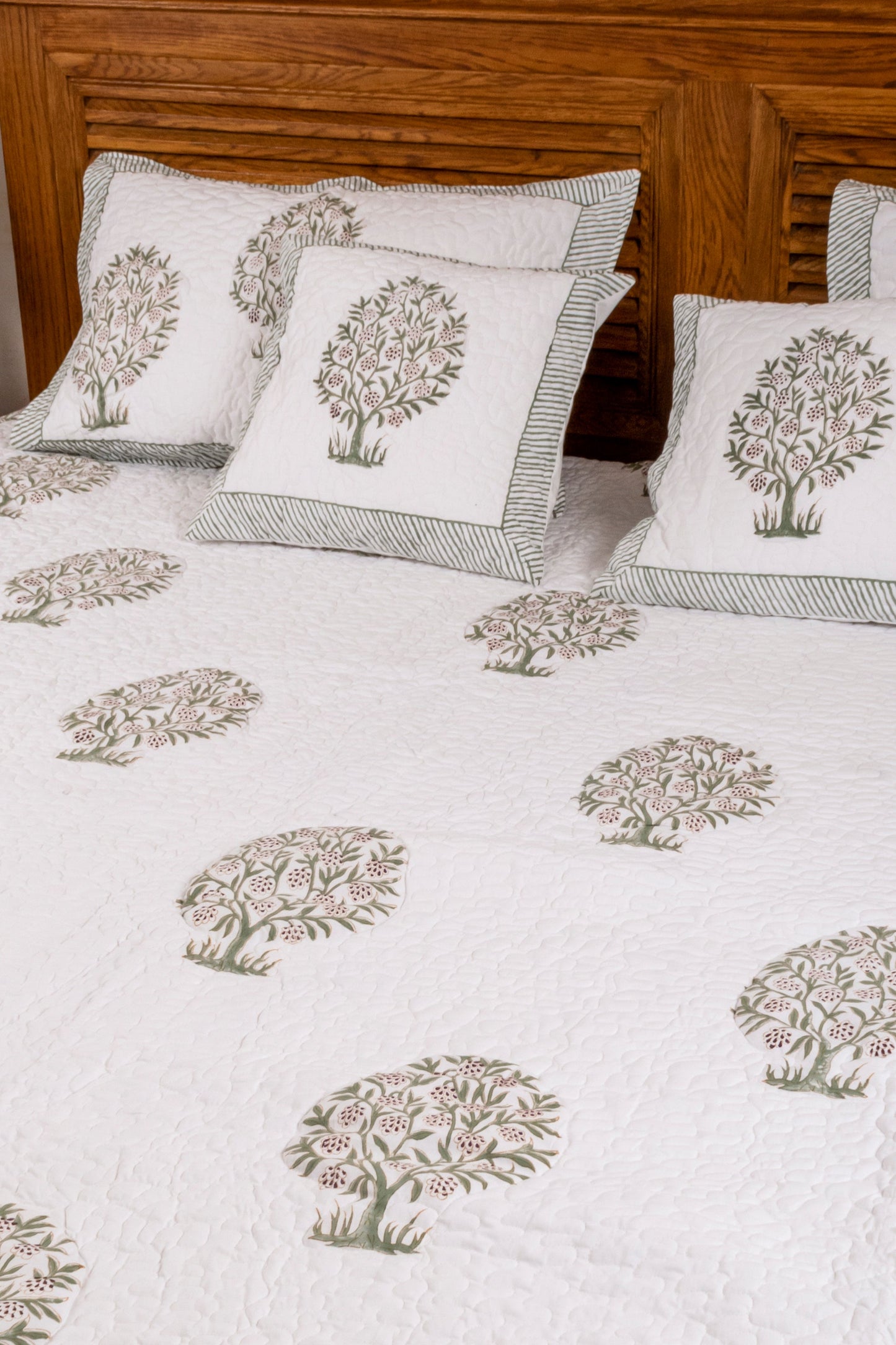 Magnolia Block Printed Bedcover