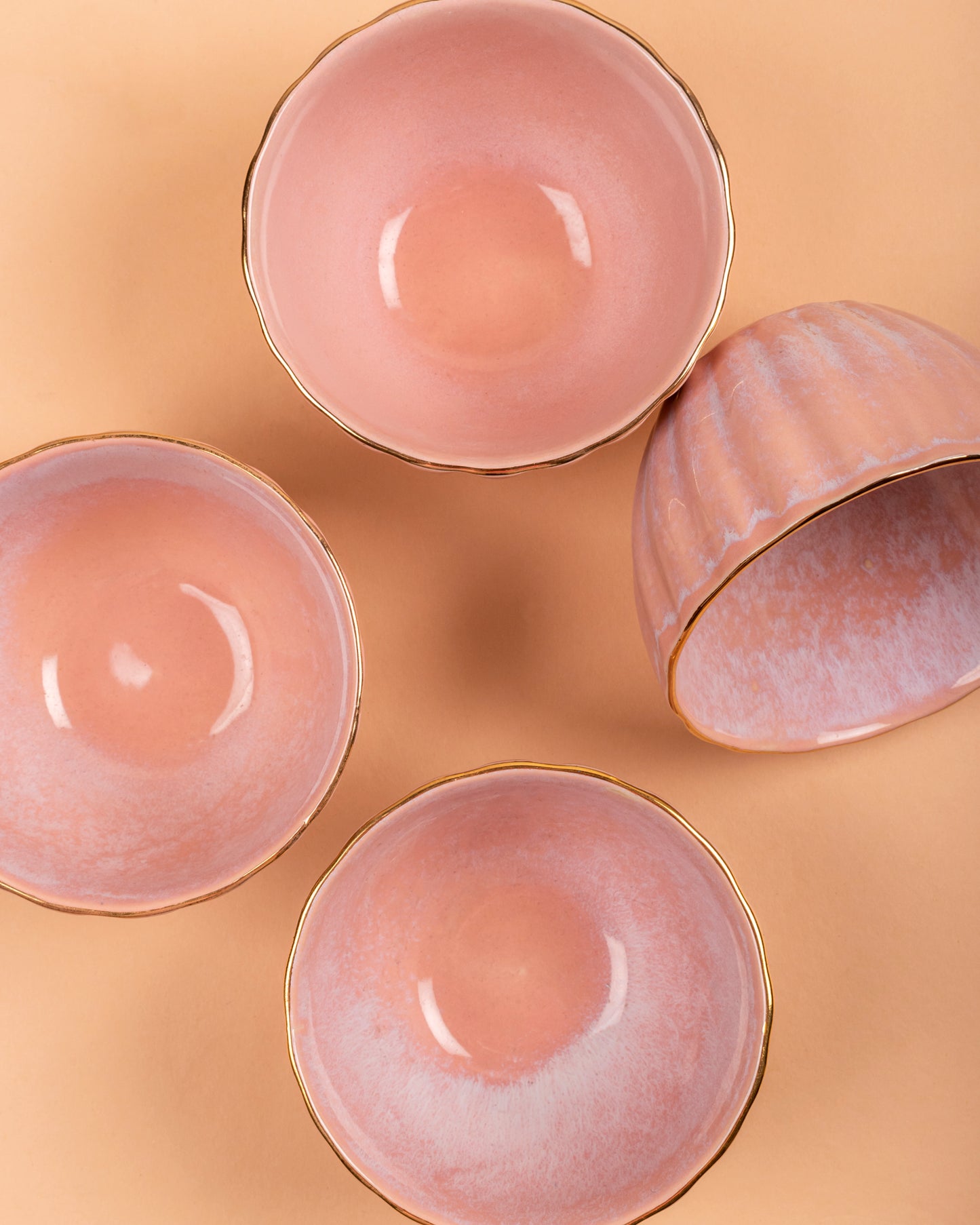 Seashell Rose Bowl Set of 4