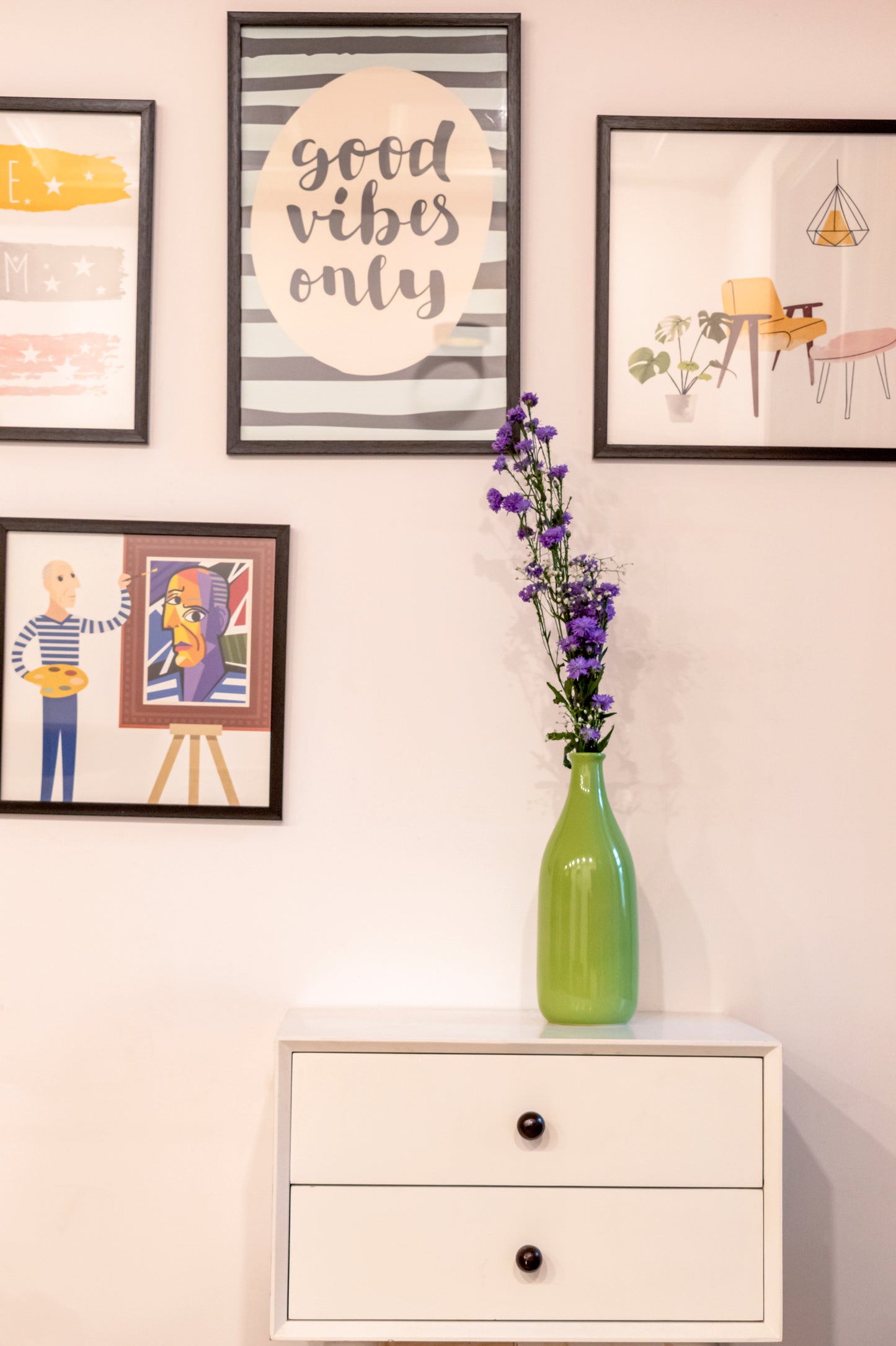 Green Ceramic Flower Vase