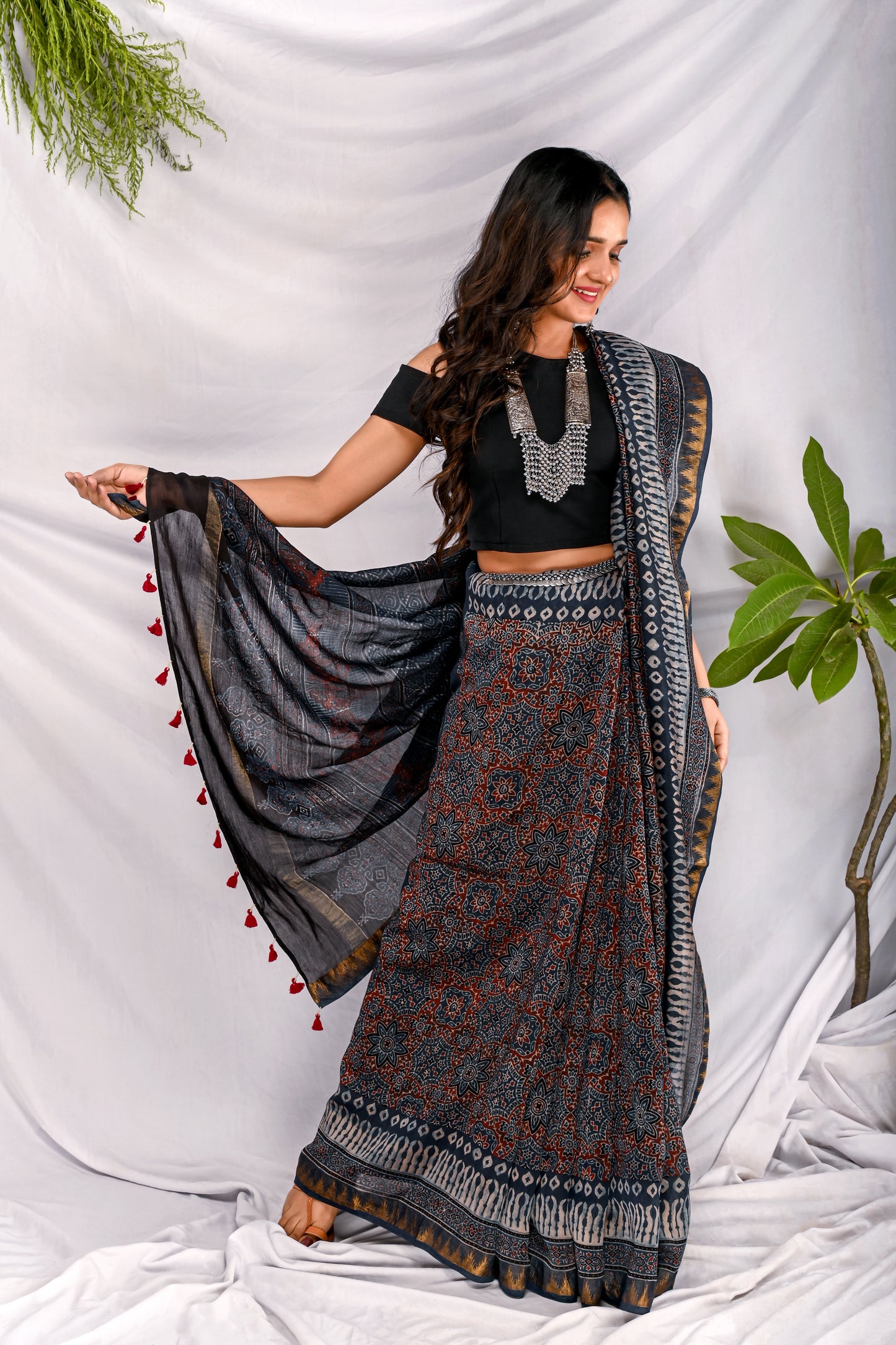 Gulalai Chanderi Silk Saree