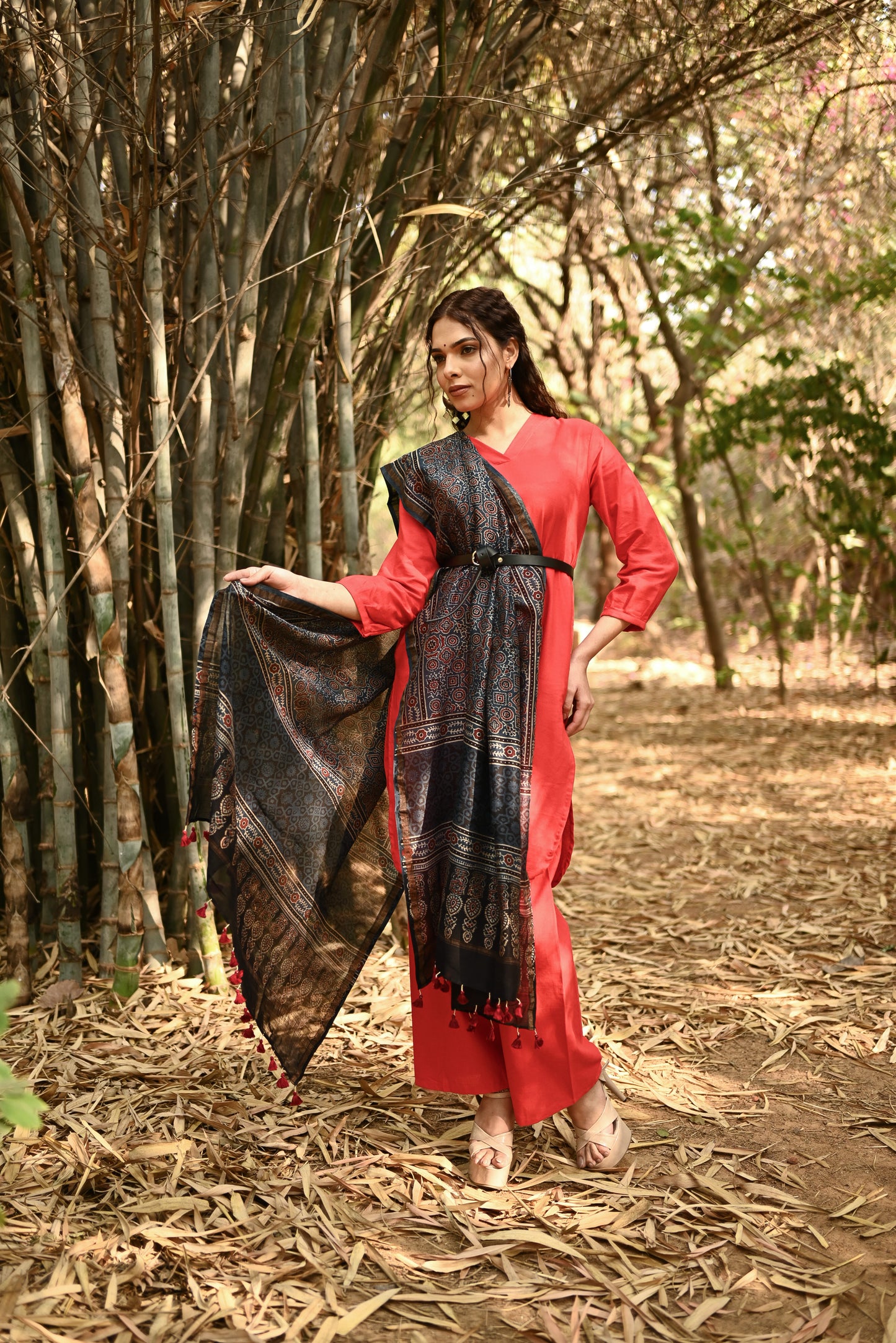 Noor Ajrakh Dupatta