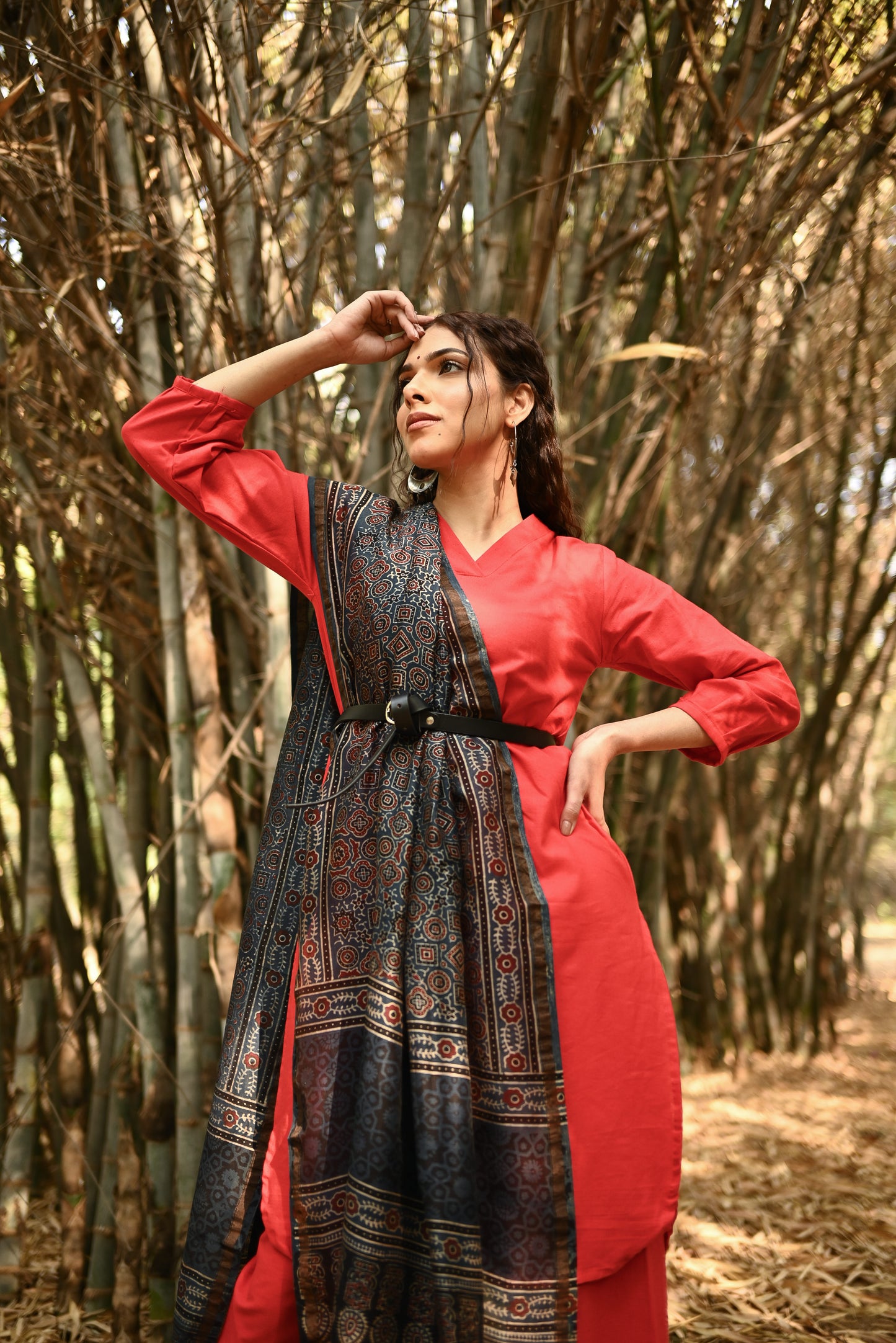 Noor Ajrakh Dupatta