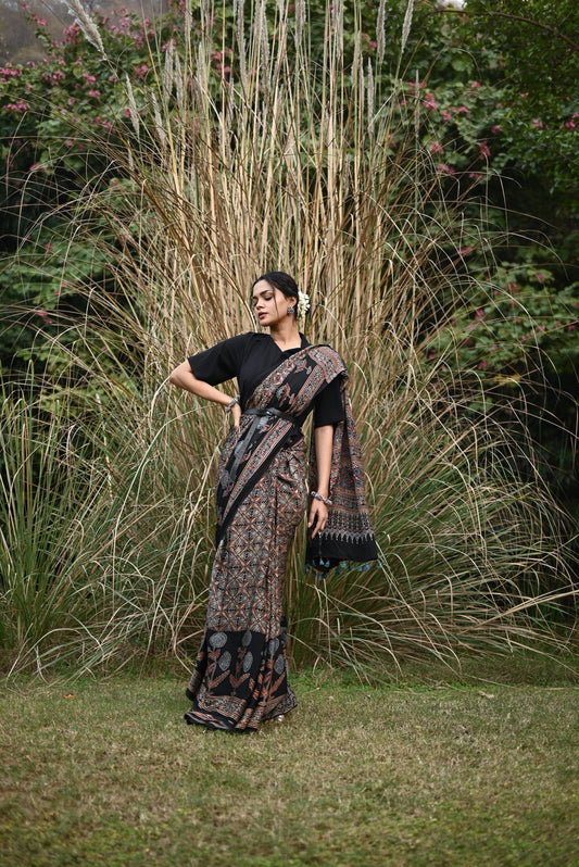 Futun Modal Silk Handwoven Saree
