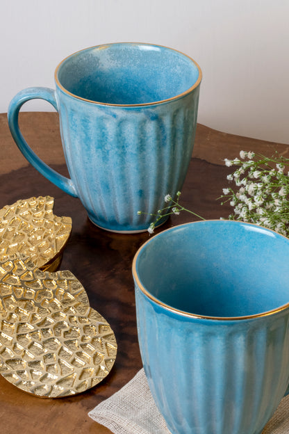 Sky Blue Ceramic Mug Set of 2