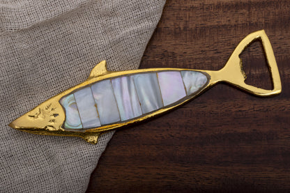 Golden Fish Shaped Brass Bottle Opener