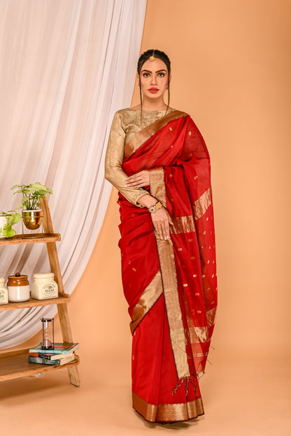 Vrunda Maheshwari Handwoven Saree