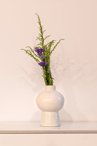 White Ceramic Bouquet Vase