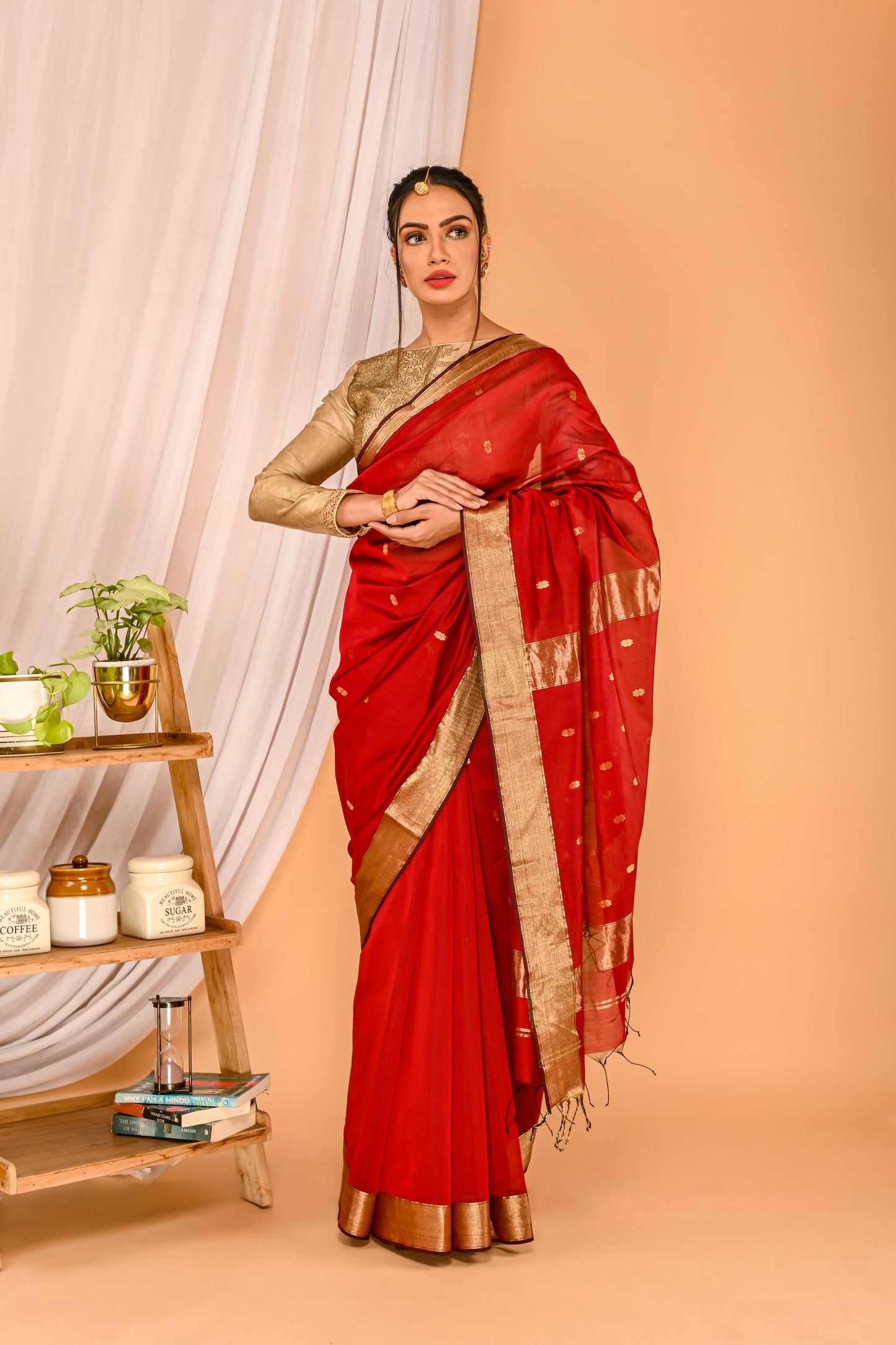 Vrunda Maheshwari Handwoven Saree