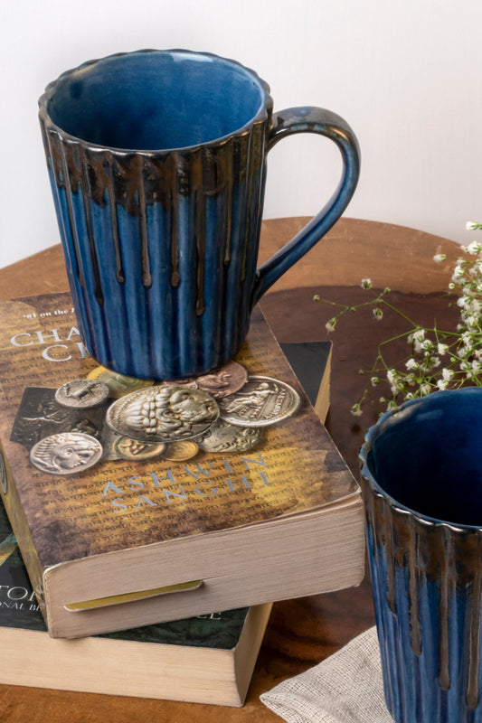 Royal Blue Ceramic Mug Set of 2