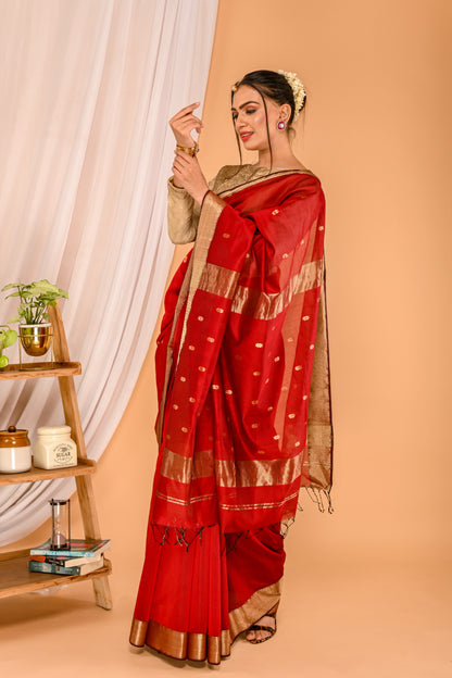 Vrunda Maheshwari Handwoven Saree