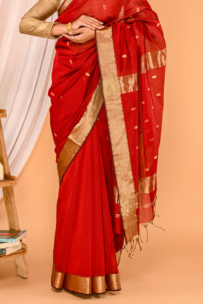 Vrunda Maheshwari Handwoven Saree