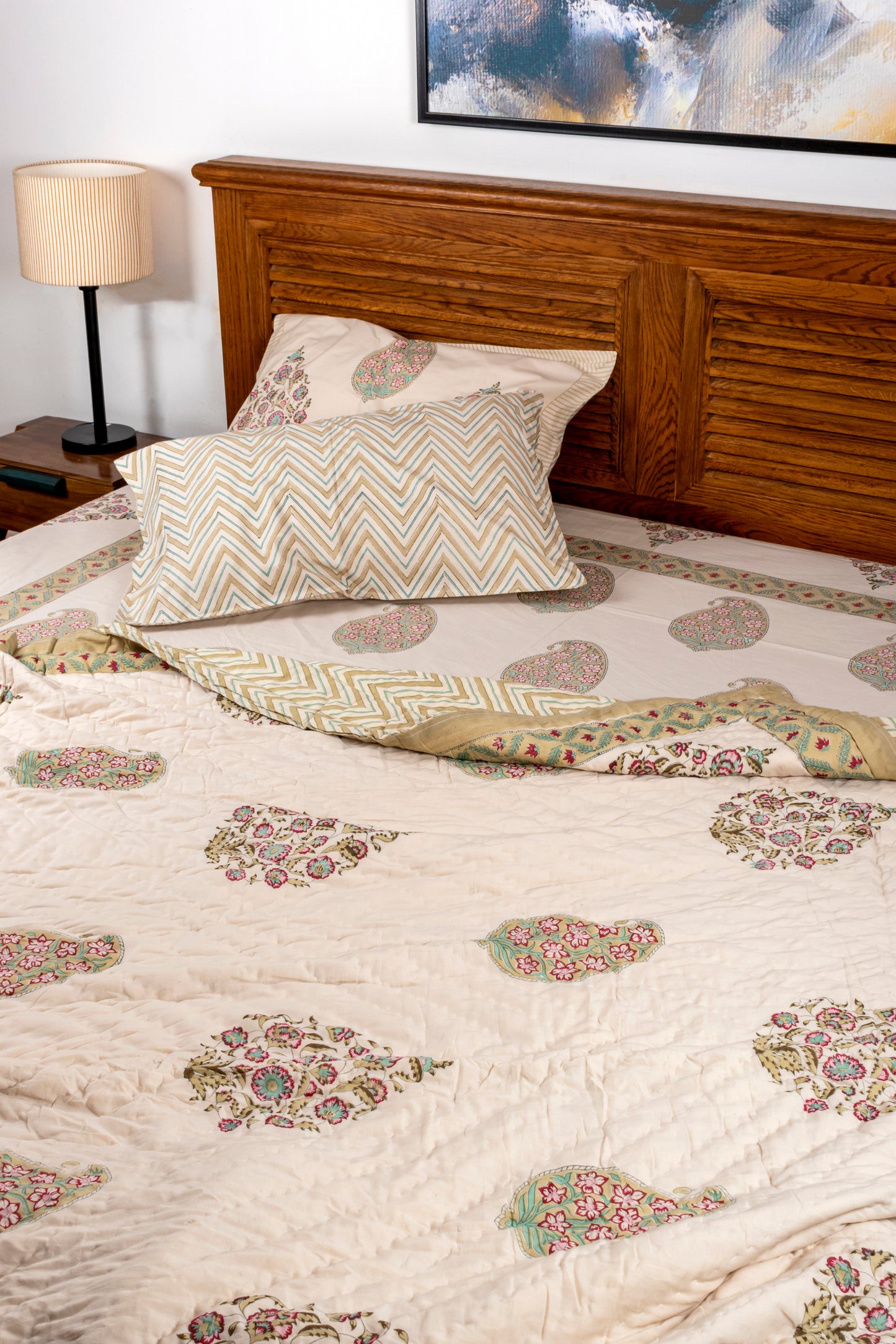 Paisley Block Printed Quilt