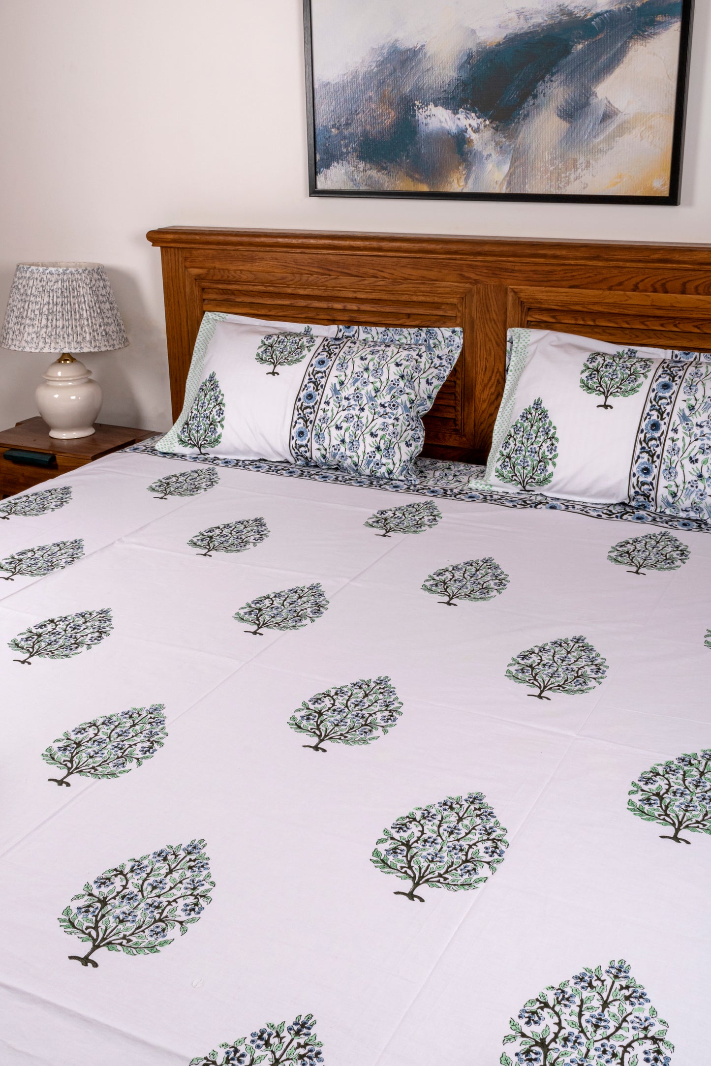 Enchanting Block Printed Bedsheet