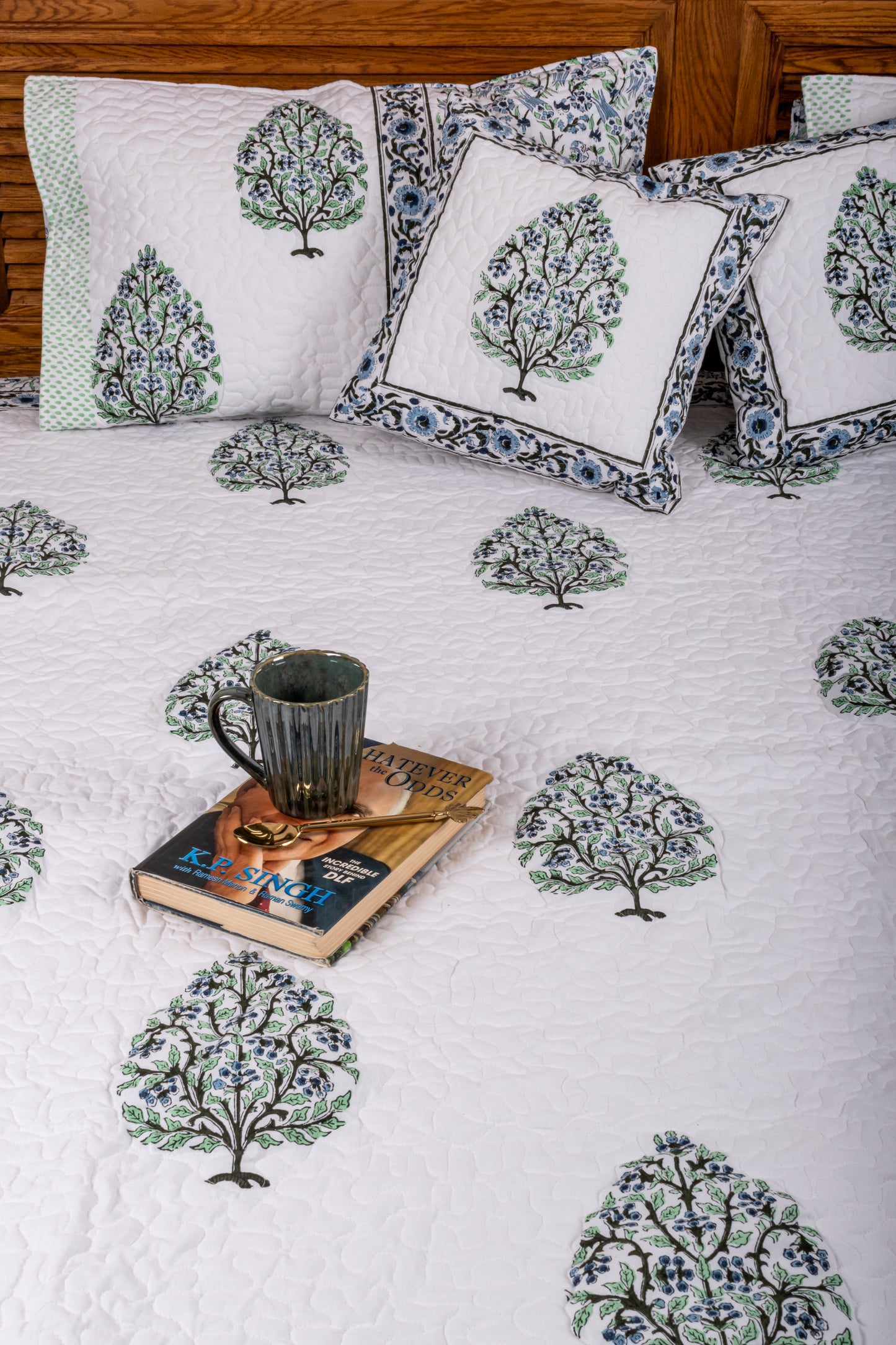 Enchanting Block Printed Bedcover