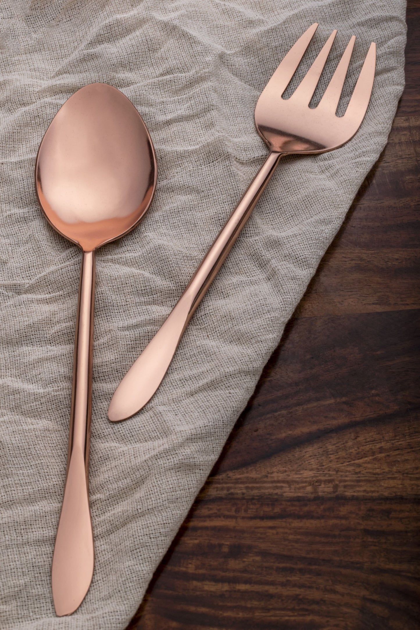 Rose Gold Serving Spoon Set of 2