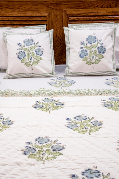 Hibiscus Block Printed Quilt