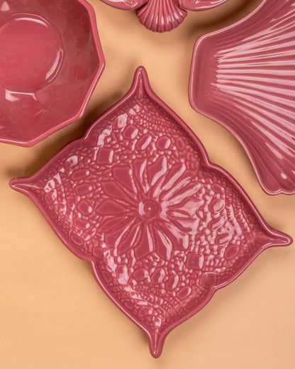 Pink Ceramic Plate