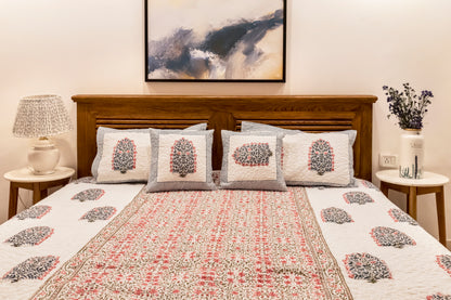 Canna Block Printed Bedcover