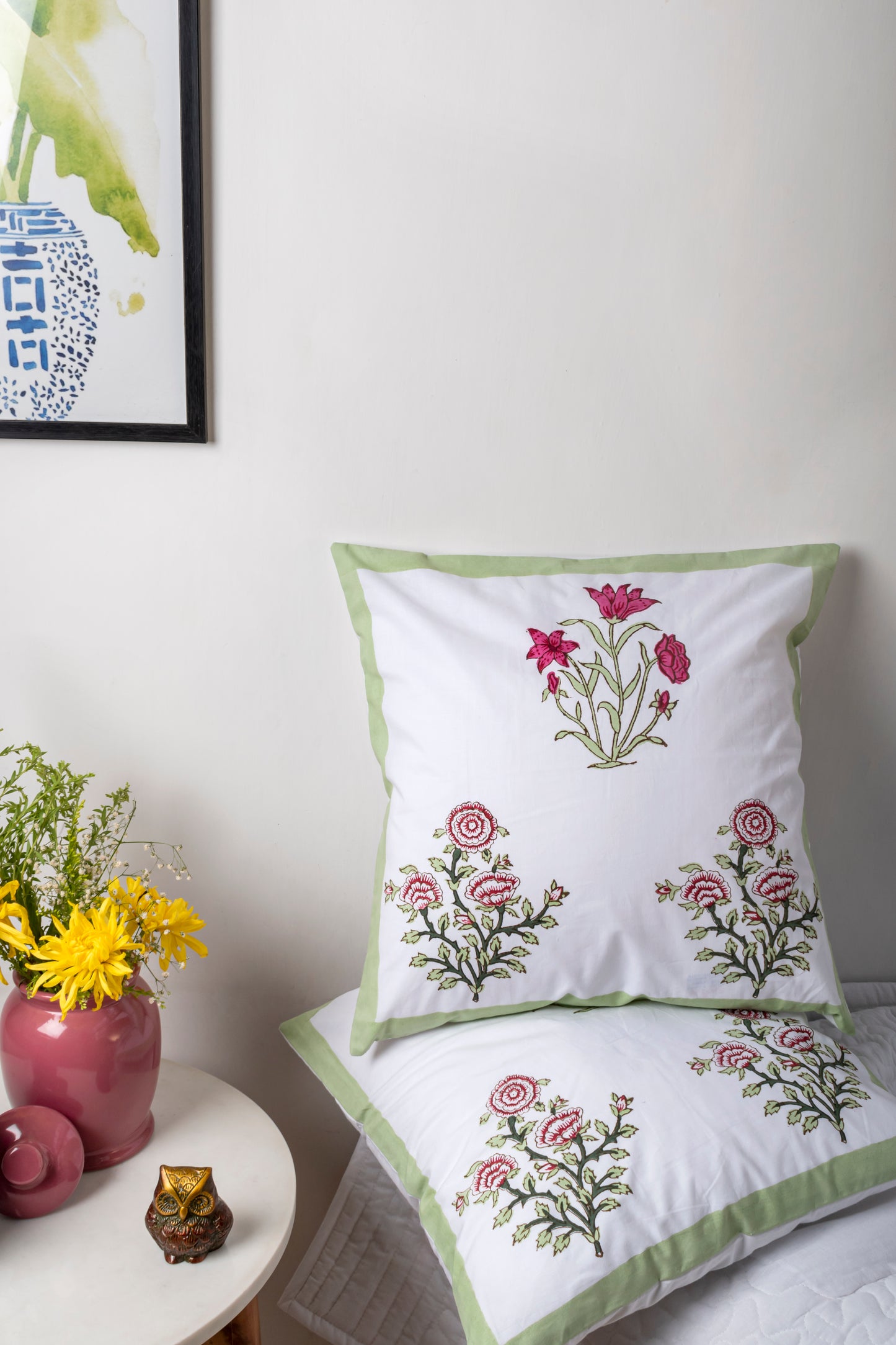 Tantalizing Block Printed Cushion Cover Set of 2