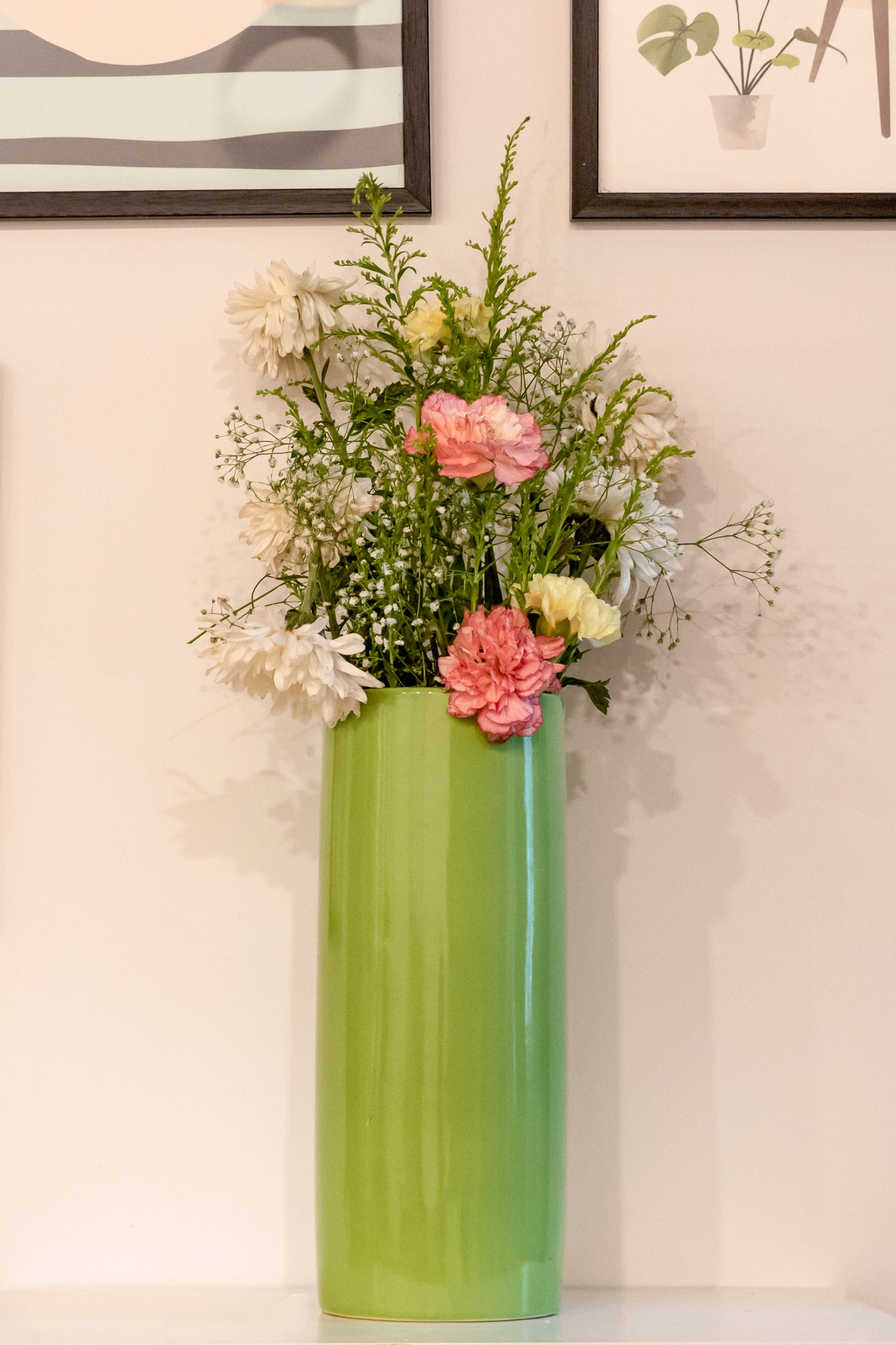 Green Ceramic Bouquet Vase