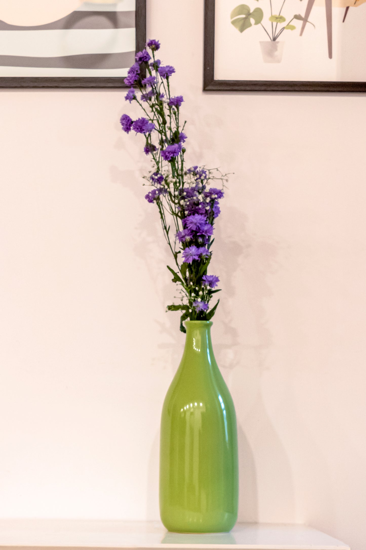 Green Ceramic Flower Vase