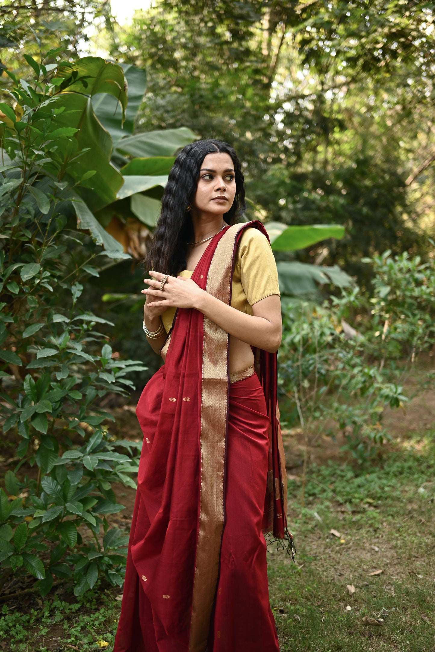 Vrunda Maheshwari Handwoven Saree