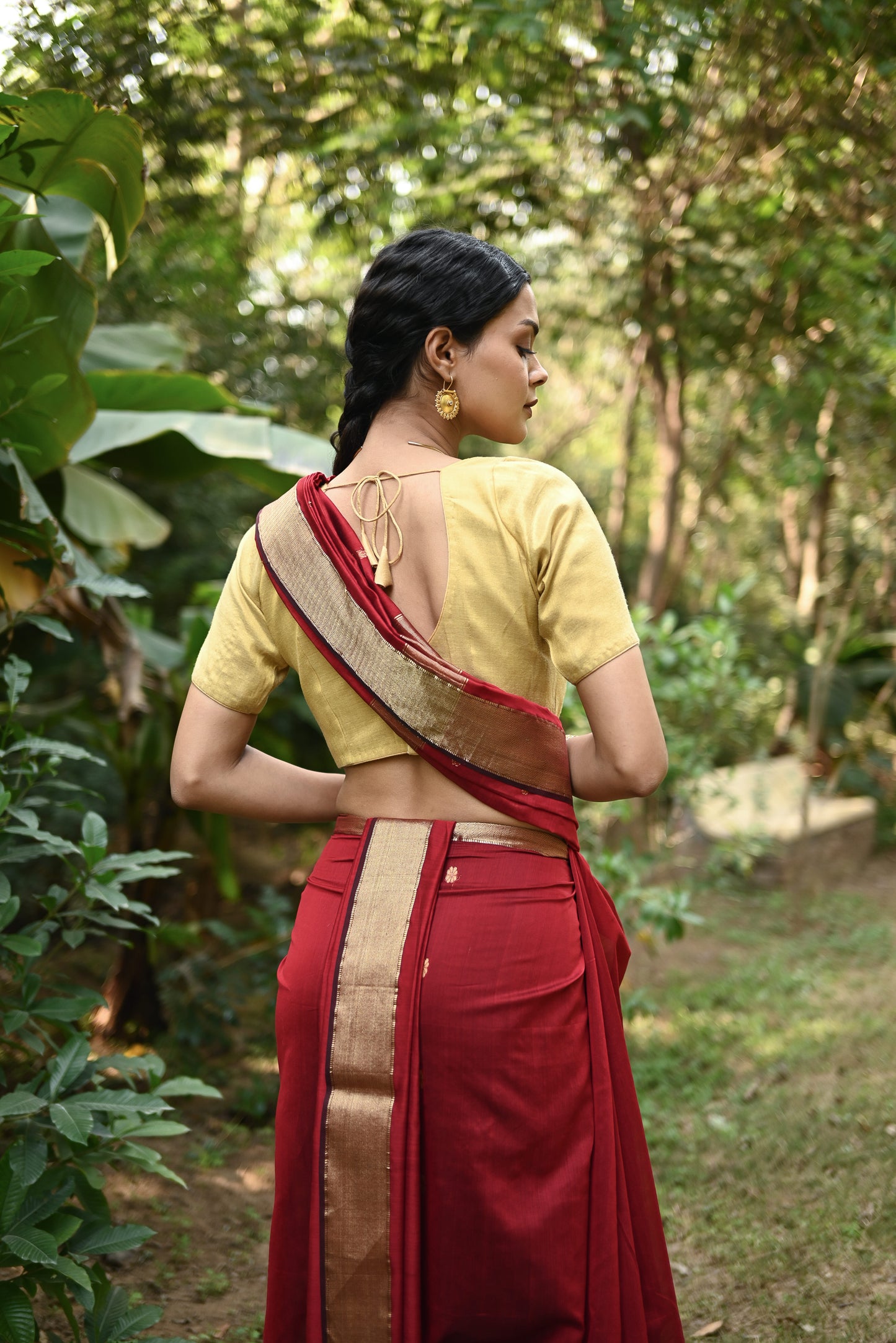 Vrunda Maheshwari Handwoven Saree