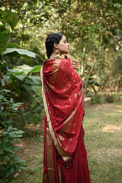 Vrunda Maheshwari Handwoven Saree